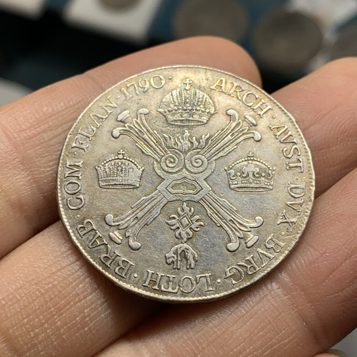 《竞宝斋》第31场（年内尾拍）-周日，周一，周二3场连拍（全场顺丰包邮） 奥属尼德兰（奥属荷兰）  约瑟夫二世1/2泰勒  1790年 原味好品