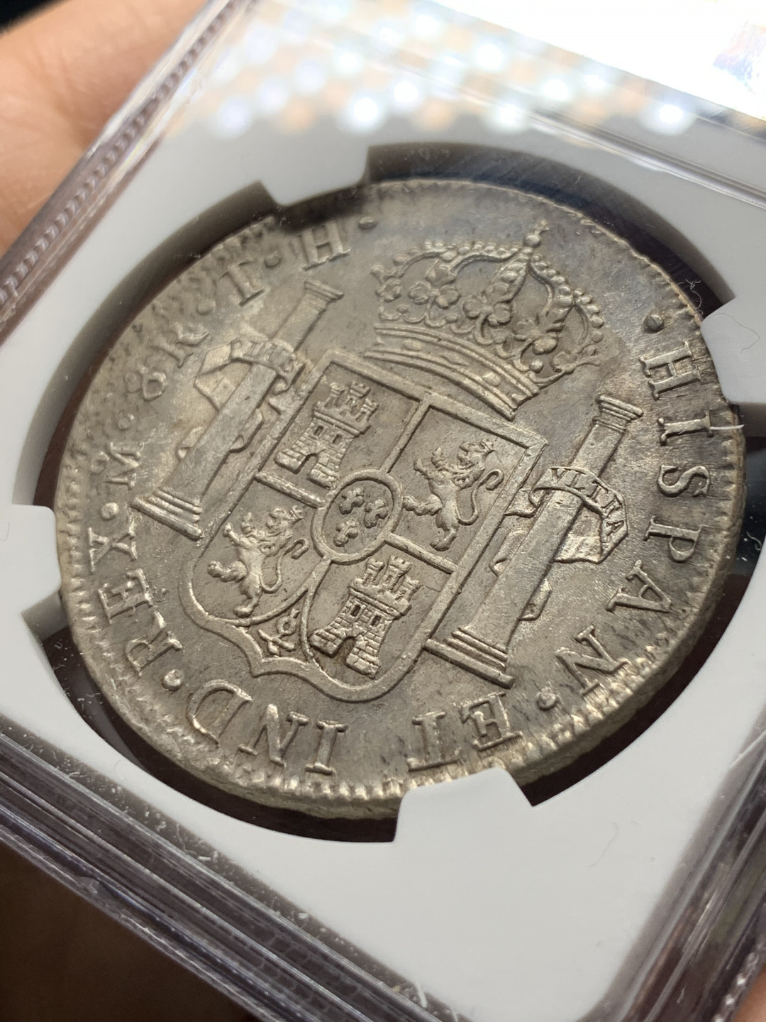 《竞宝斋》第31场（年内尾拍）-周日，周一，周二3场连拍（全场顺丰包邮） NGC-AUD  1806  西属墨西哥 卡洛斯四世    8里亚尔  原味原光