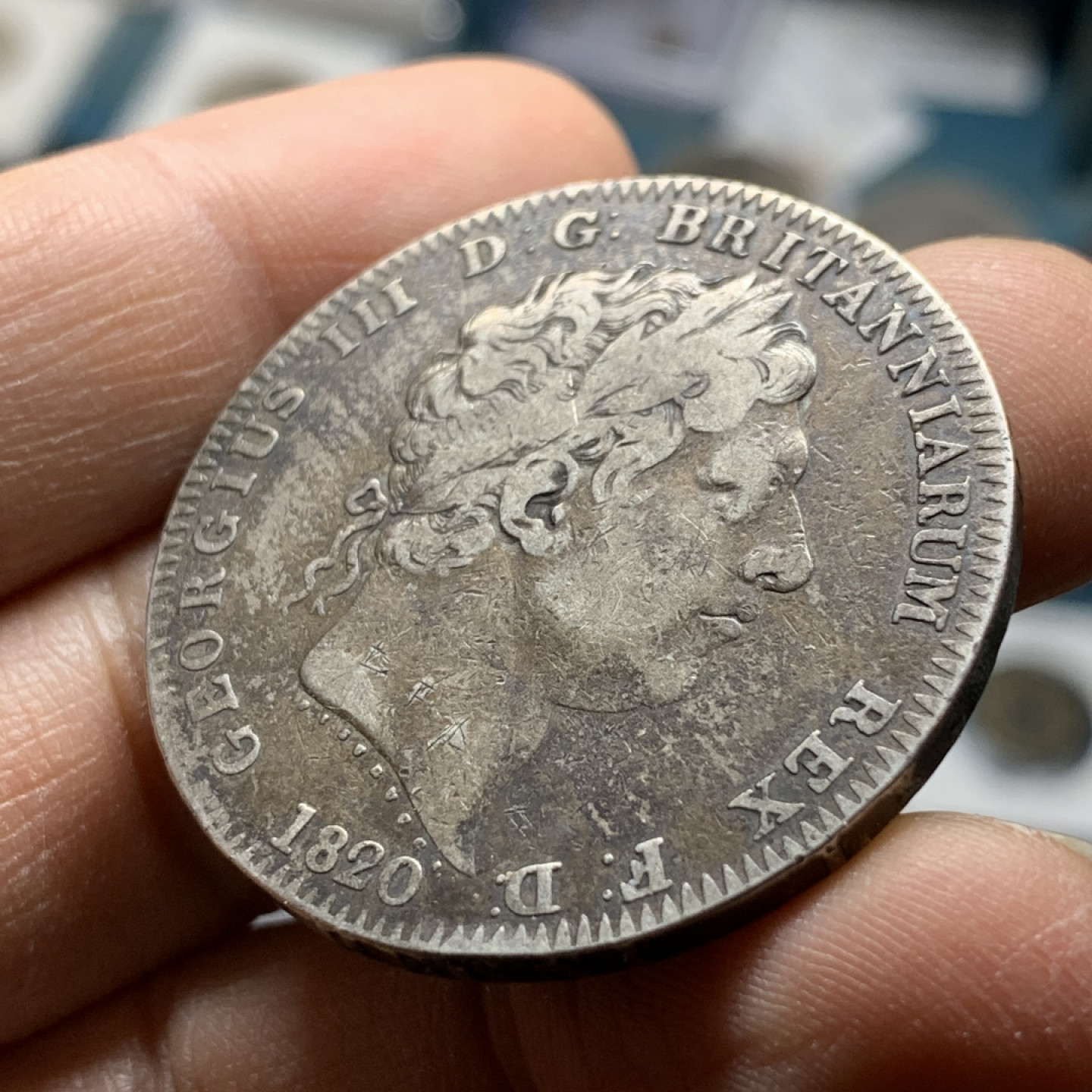 《竞宝斋》第31场（年内尾拍）-周日，周一，周二3场连拍（全场顺丰包邮） 英国1820年乔三马剑克朗 原味老包浆