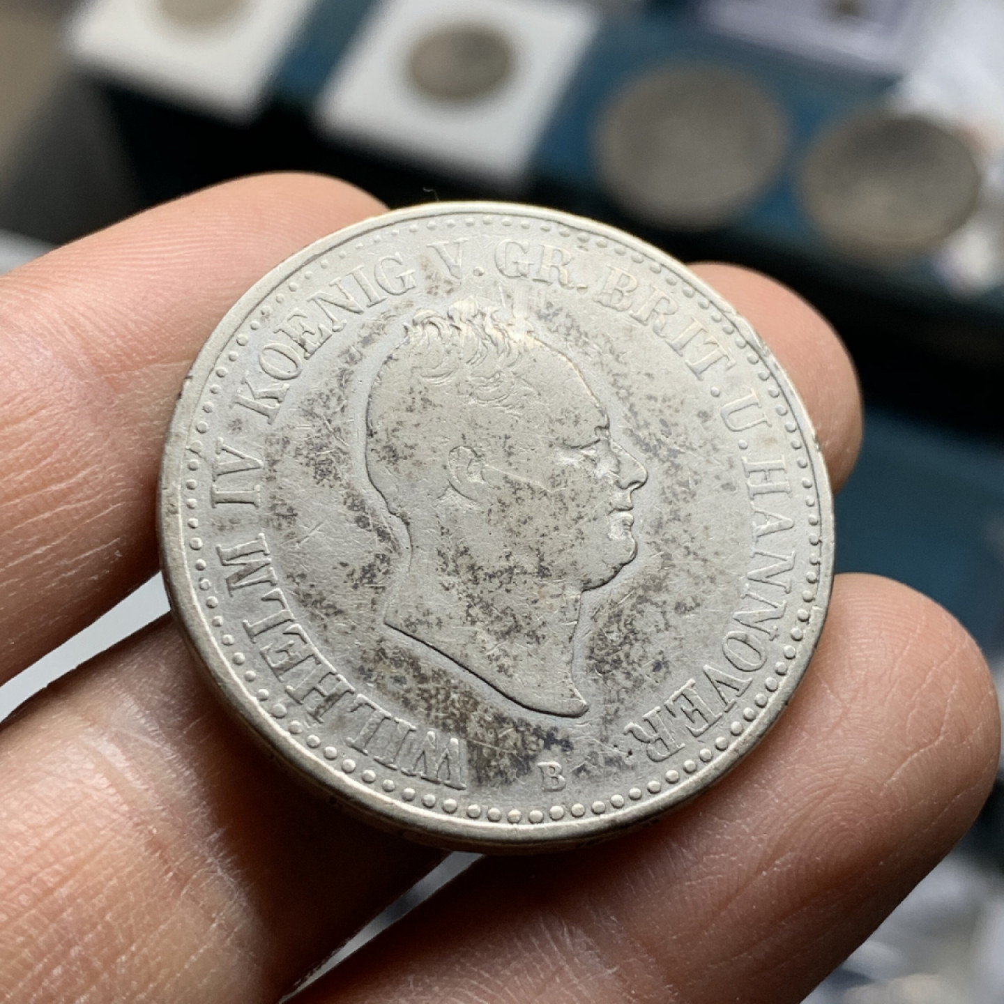 《竞宝斋》第31场（年内尾拍）-周日，周一，周二3场连拍（全场顺丰包邮） 汉诺威  威廉四世1泰勒  1834年 发行量4万多枚