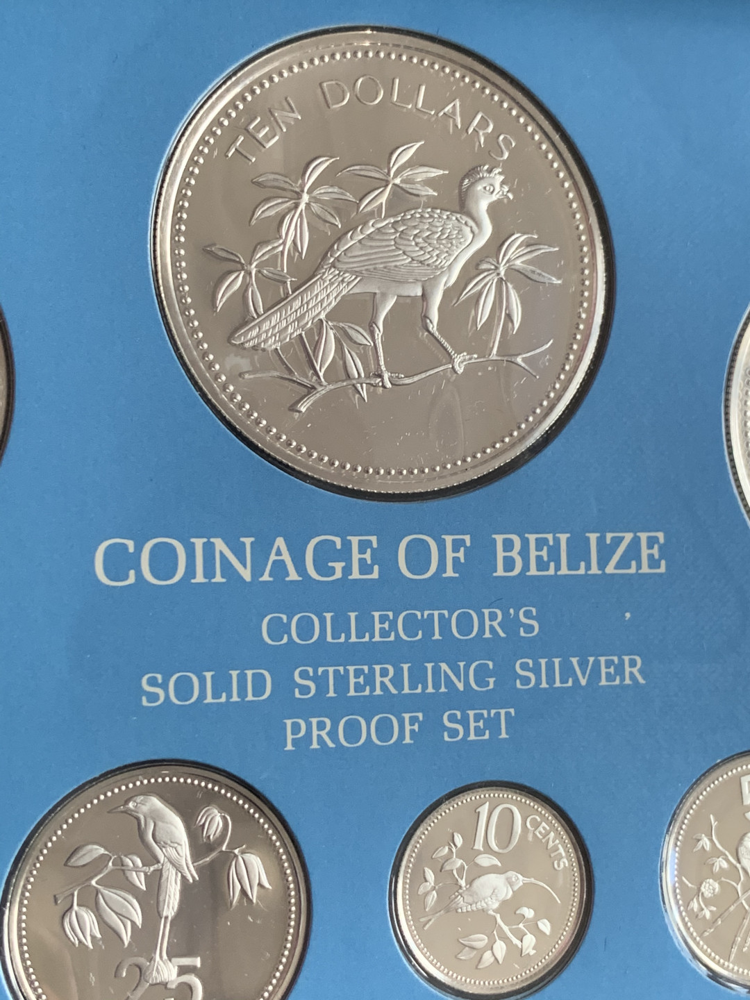 《竞宝斋》第31场（年内尾拍）-周日，周一，周二3场连拍（全场顺丰包邮） 伯利兹 1975年 精制套币8枚全银103克原盒原证