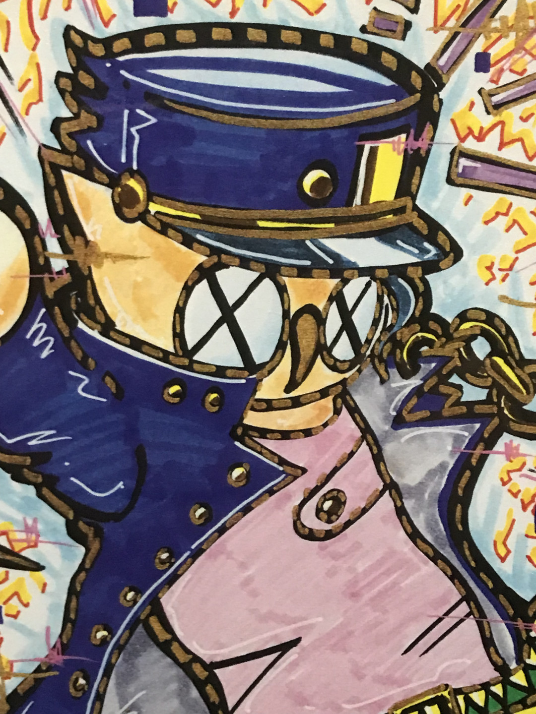零元拍：歪歪亲笔签名 OWSON系列限量插画复制画《JOJO》，尺寸约22/22厘米，拍品不含镜框