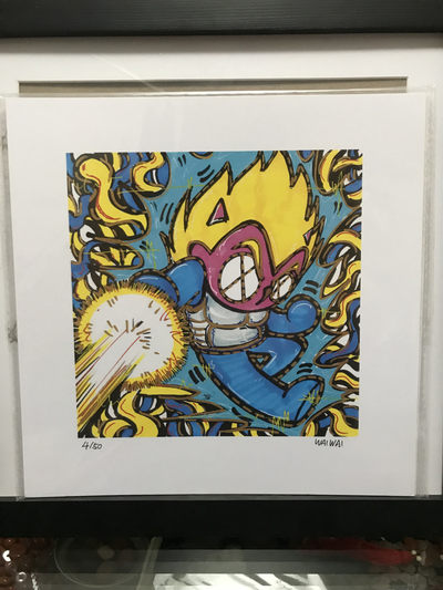 零元拍：歪歪亲笔签名 OWSON系列限量插画复制画《龙珠》，尺寸约22/22厘米，拍品不含镜框 - 零元拍：歪歪亲笔签名 OWSON系列限量插画复制画《龙珠》，尺寸约22/22厘米，拍品不含镜框