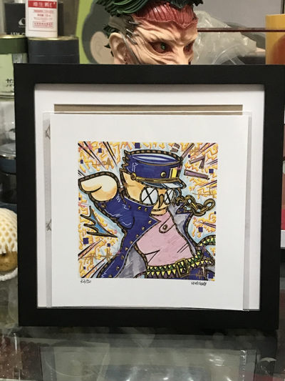 零元拍：歪歪亲笔签名 OWSON系列限量插画复制画《JOJO》，尺寸约22/22厘米，拍品不含镜框 - 零元拍：歪歪亲笔签名 OWSON系列限量插画复制画《JOJO》，尺寸约22/22厘米，拍品不含镜框