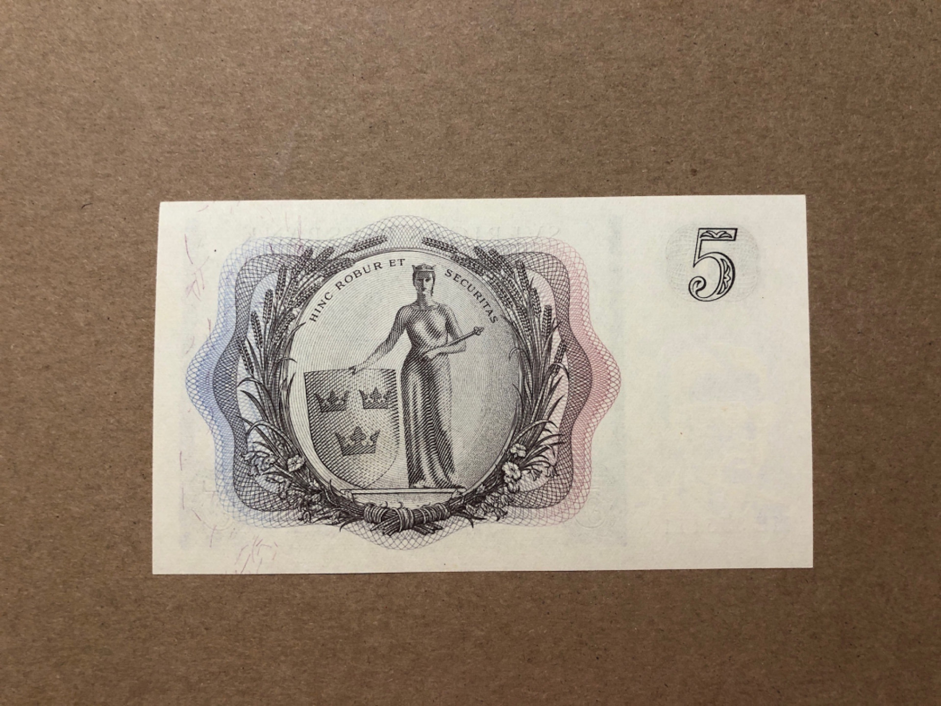 《张总收藏》48期——新春精品 瑞典5克朗 UNC 1956年版 豹子号