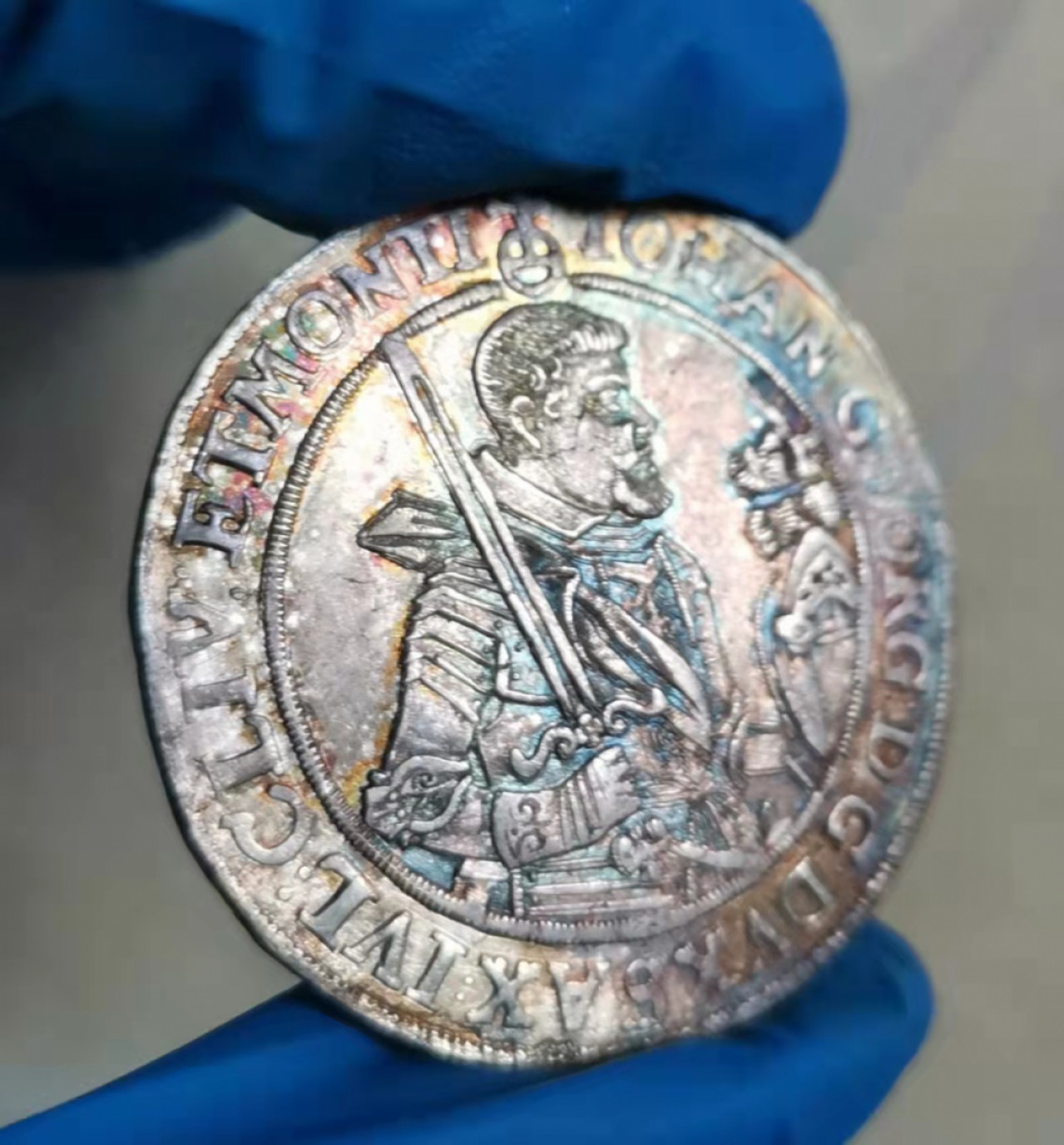 五彩未磨损1624年萨克森神罗43mm大银币