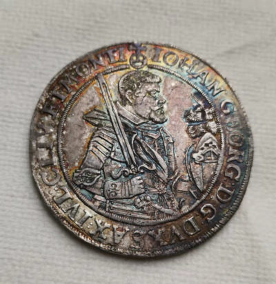 五彩未磨损1624年萨克森神罗43mm大银币
