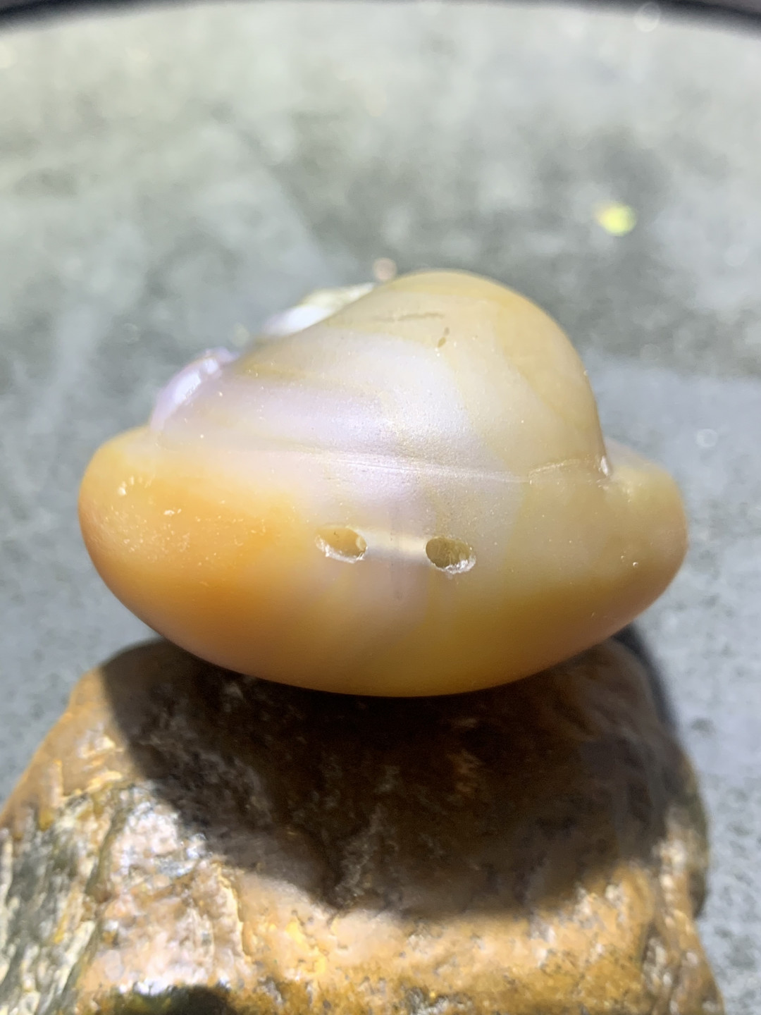 精美高玉化巴西玛瑙雕刻寿星把件一个，