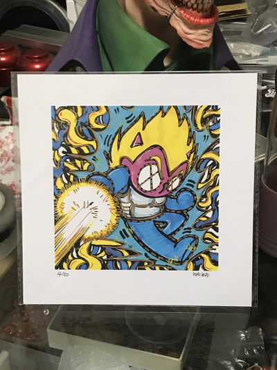零元拍：歪歪亲笔签名 OWSON系列限量插画复制画《龙珠》，尺寸约22/22厘米，拍品不含镜框 - 零元拍：歪歪亲笔签名 OWSON系列限量插画复制画《龙珠》，尺寸约22/22厘米，拍品不含镜框