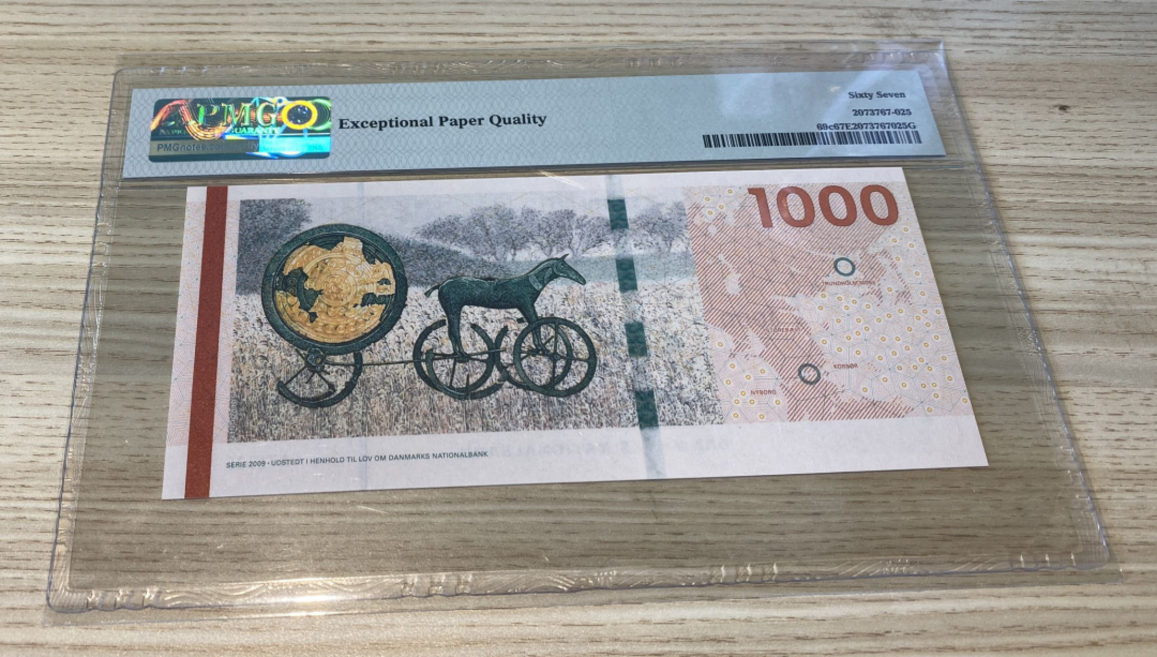 Chase Auction 第1期 - -世界纸币精萃 2013年丹麦1000克朗，PMG67分！