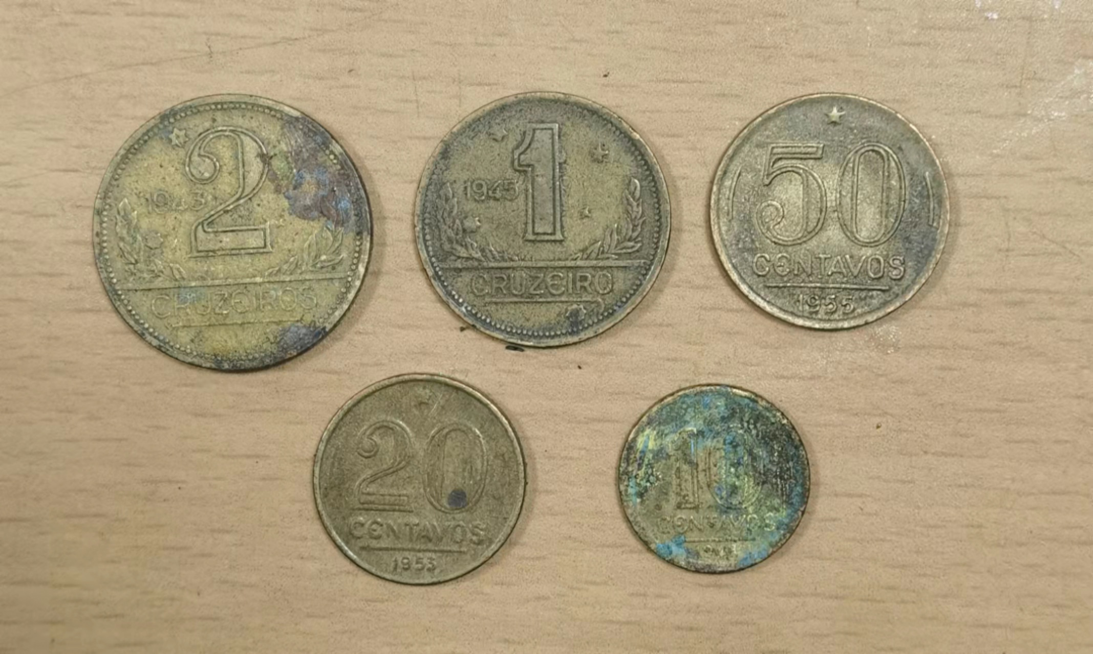 北京马甸外币专卖微拍第六十九期，外国非贵金属流通币，纪念币专场，陆续上新欢迎关注 巴西早期流通铜币5枚／套