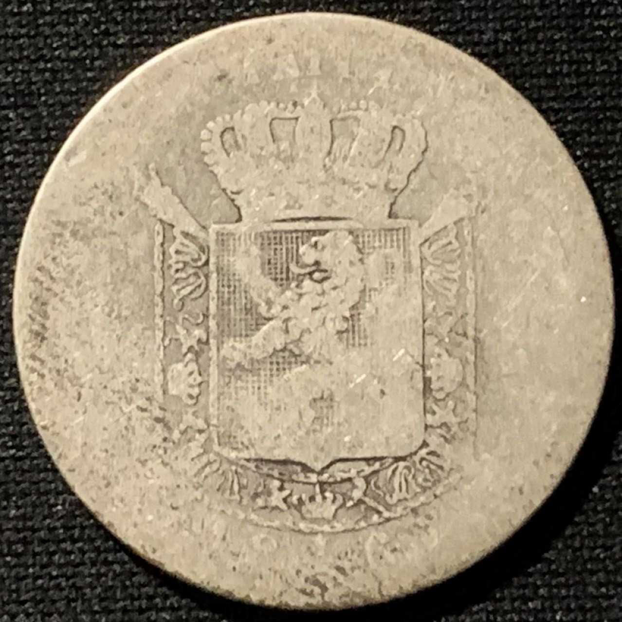 紫瑗钱币——第190期拍卖 比利时 1866年 利奥波德二世 1法郎 5克 0.835银