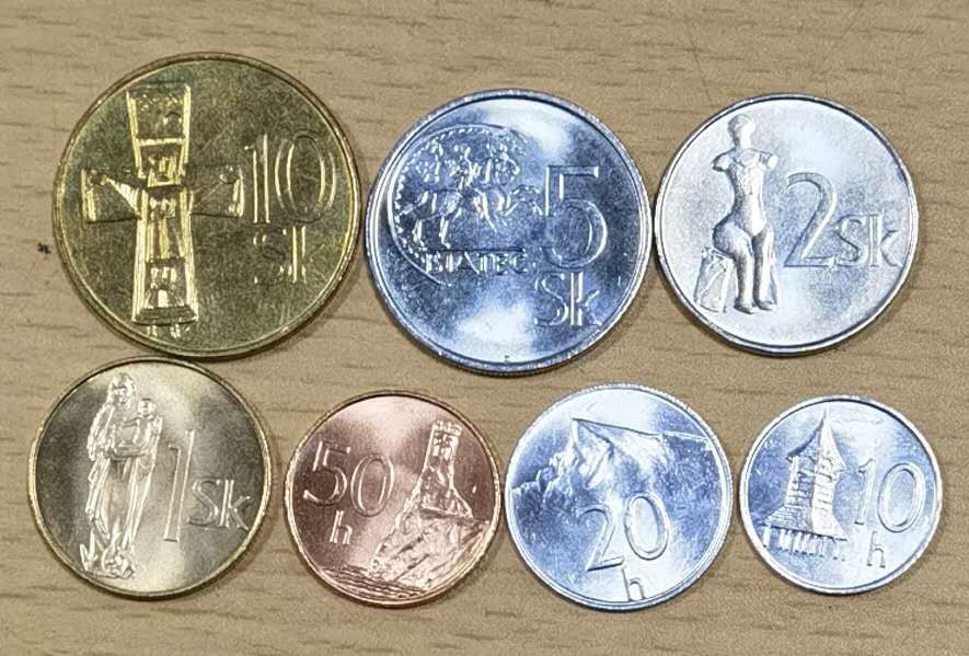北京马甸外币专卖微拍第六十九期，外国非贵金属流通币，纪念币专场，陆续上新欢迎关注 斯洛伐克