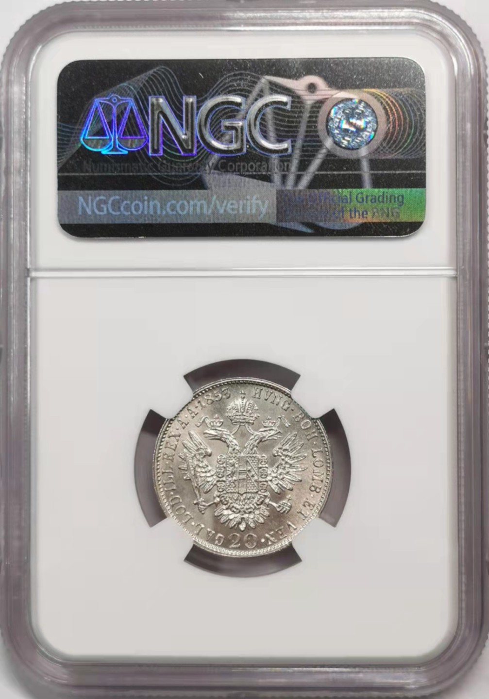 凡希社世界钱币微拍第一百八十八期 1853A奥地利20K NGC-MS62年轻头像