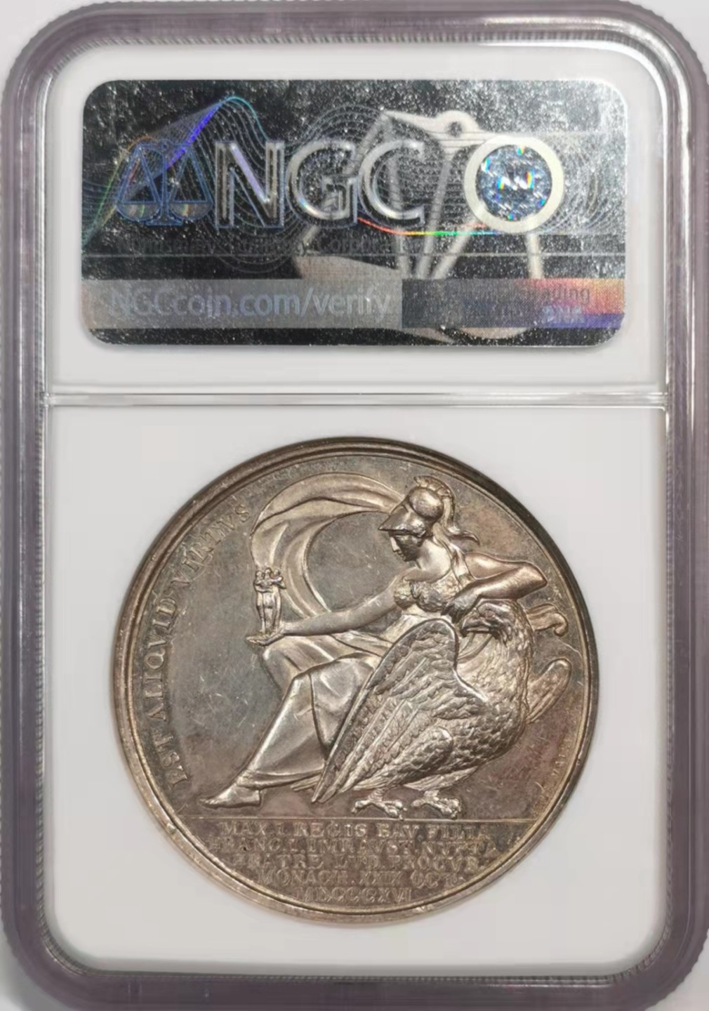 凡希社世界钱币微拍第一百八十八期 稀！1816奥地利皇帝大婚纪念银章NGC-MS62原铸！