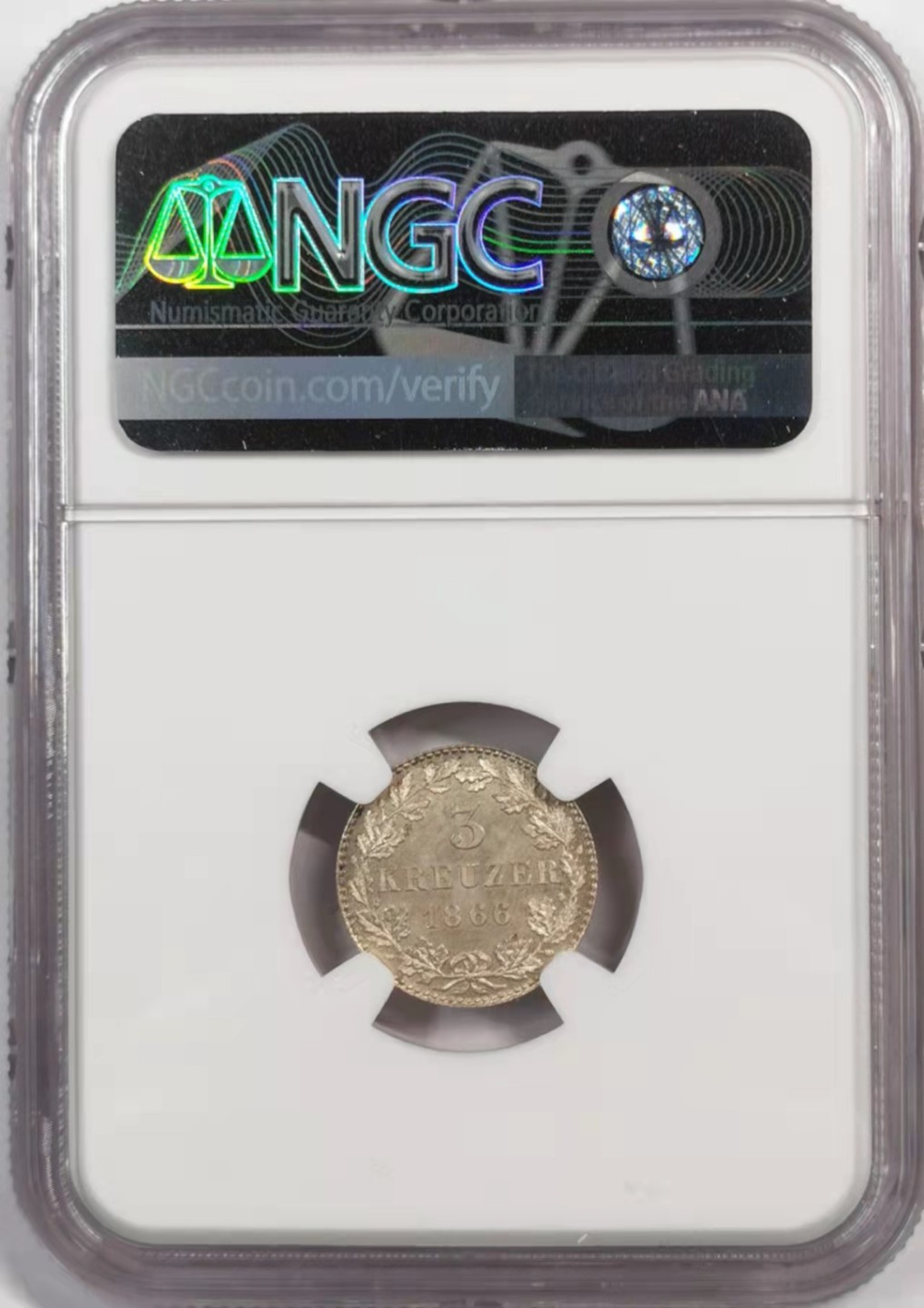 凡希社世界钱币微拍第一百八十八期 1866法兰克福3K银辅币NGC-MS66高分难得！