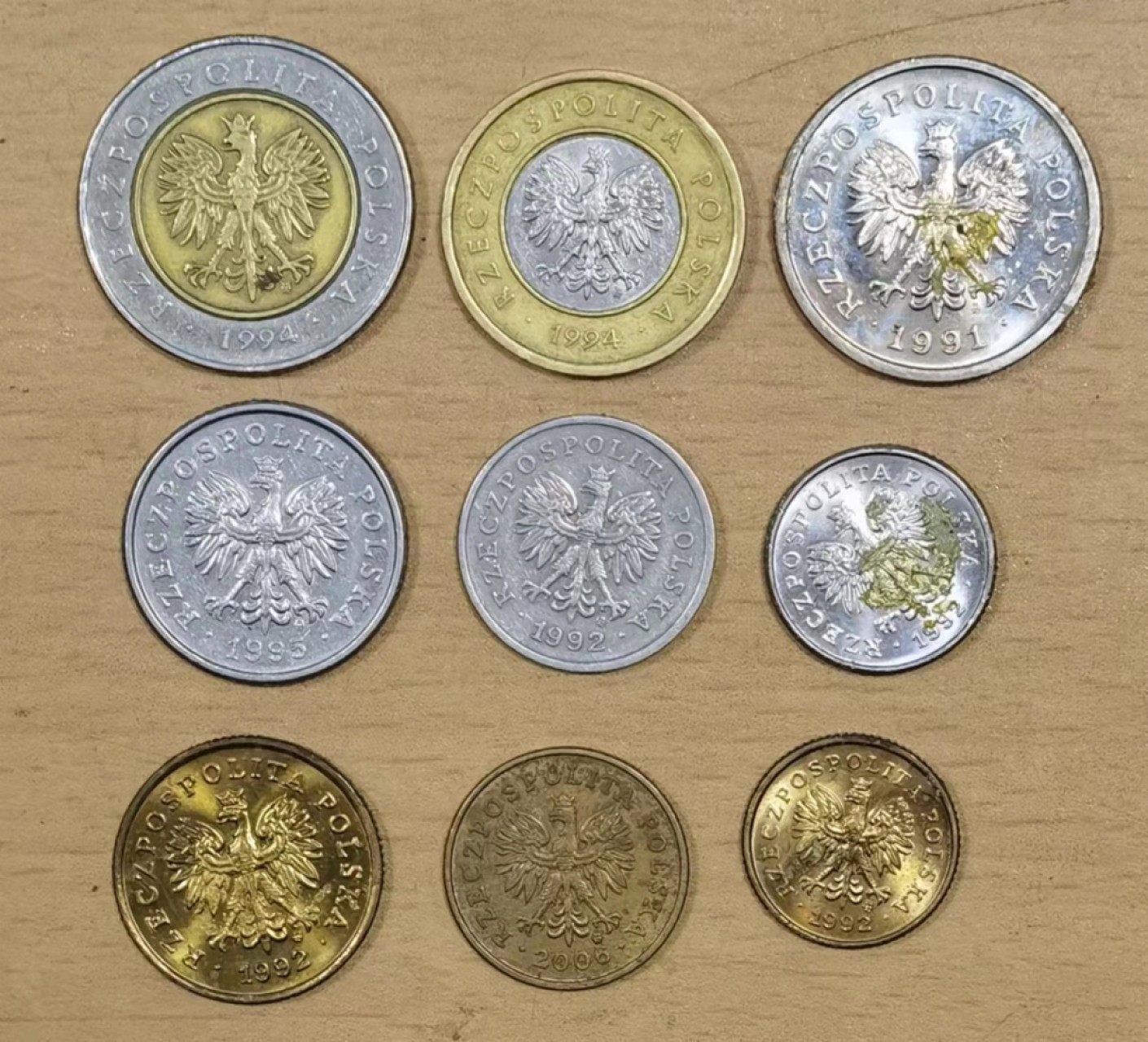 北京马甸外币专卖微拍第六十九期，外国非贵金属流通币，纪念币专场，陆续上新欢迎关注 波兰