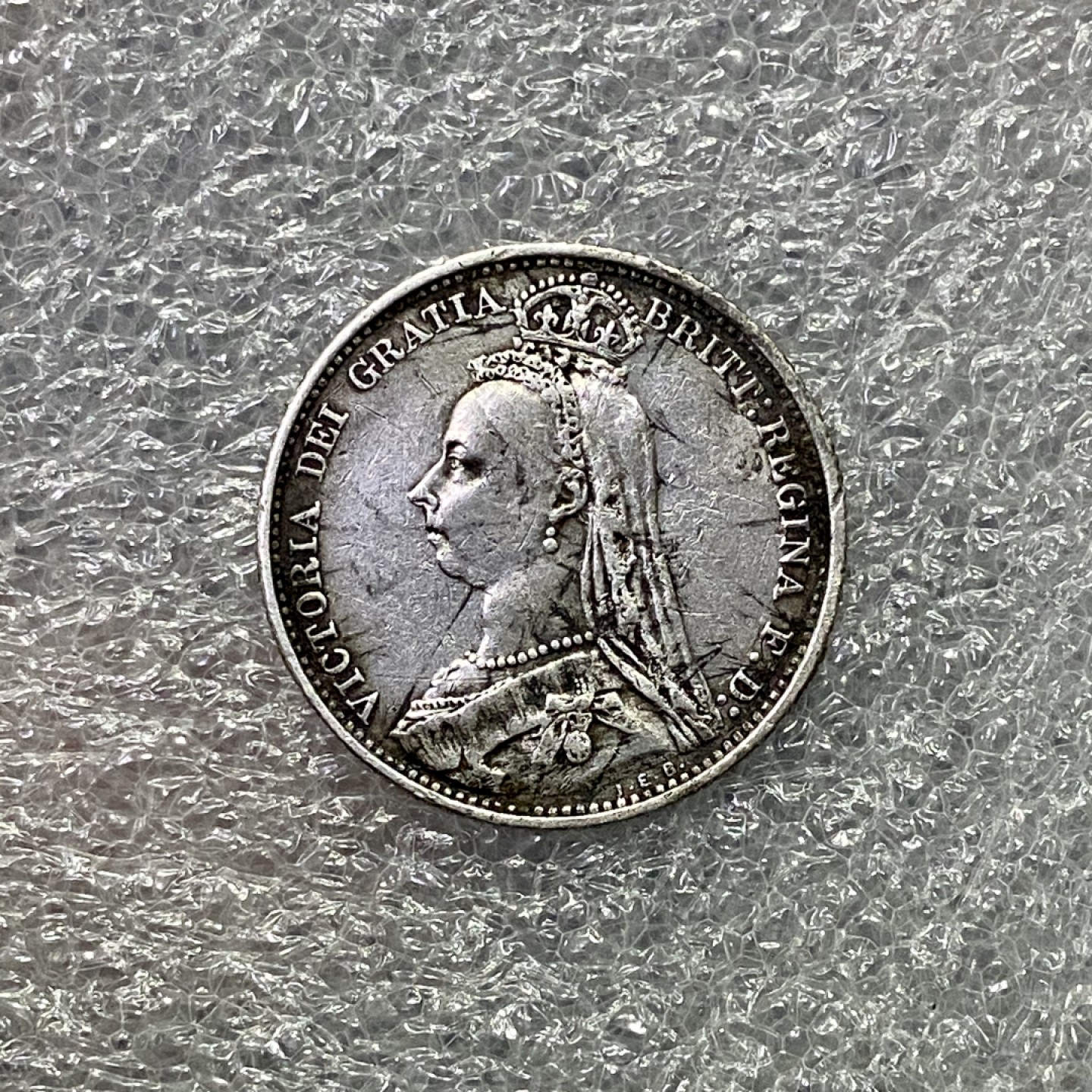 【Numismatist】第五场（新春场）-0起0佣包邮-世界硬币 英国1887年维多利亚6便士银币 