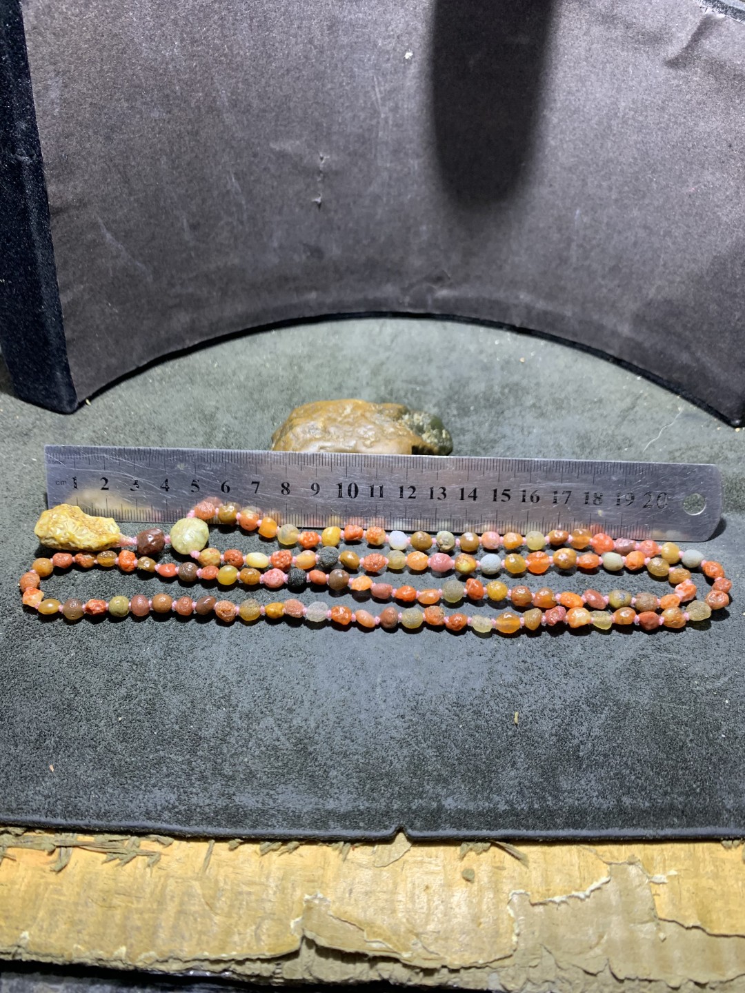 精美罕见高圆度血脉筋脉石玛瑙108项链一条，