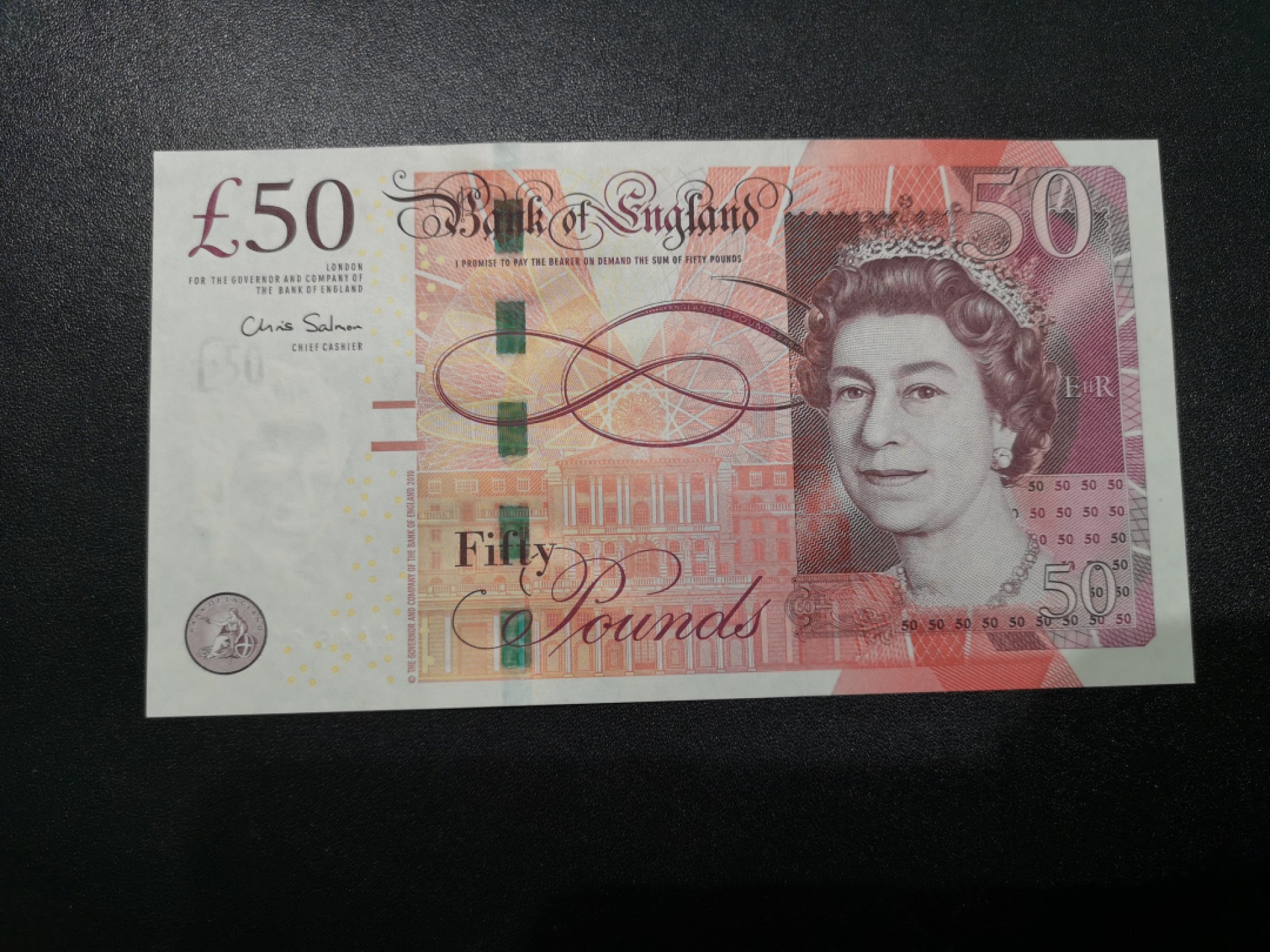 《外钞收藏家》第一百六十四期拍卖（本期100件） 英国F序列50镑 AA冠 全新UNC