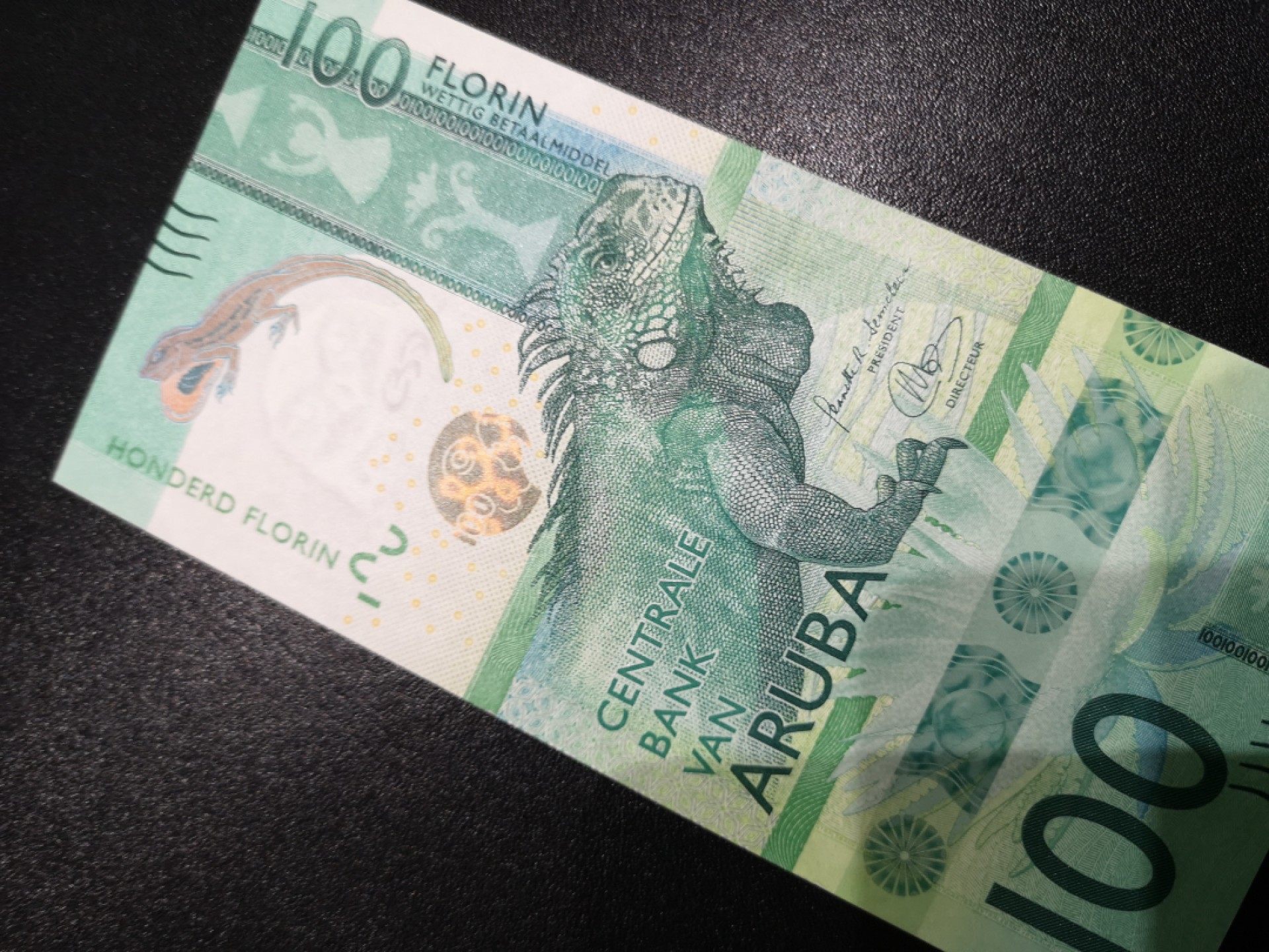 《外钞收藏家》第一百六十四期拍卖（本期100件） 2019年世界最佳纸币-阿鲁巴100 AU品相