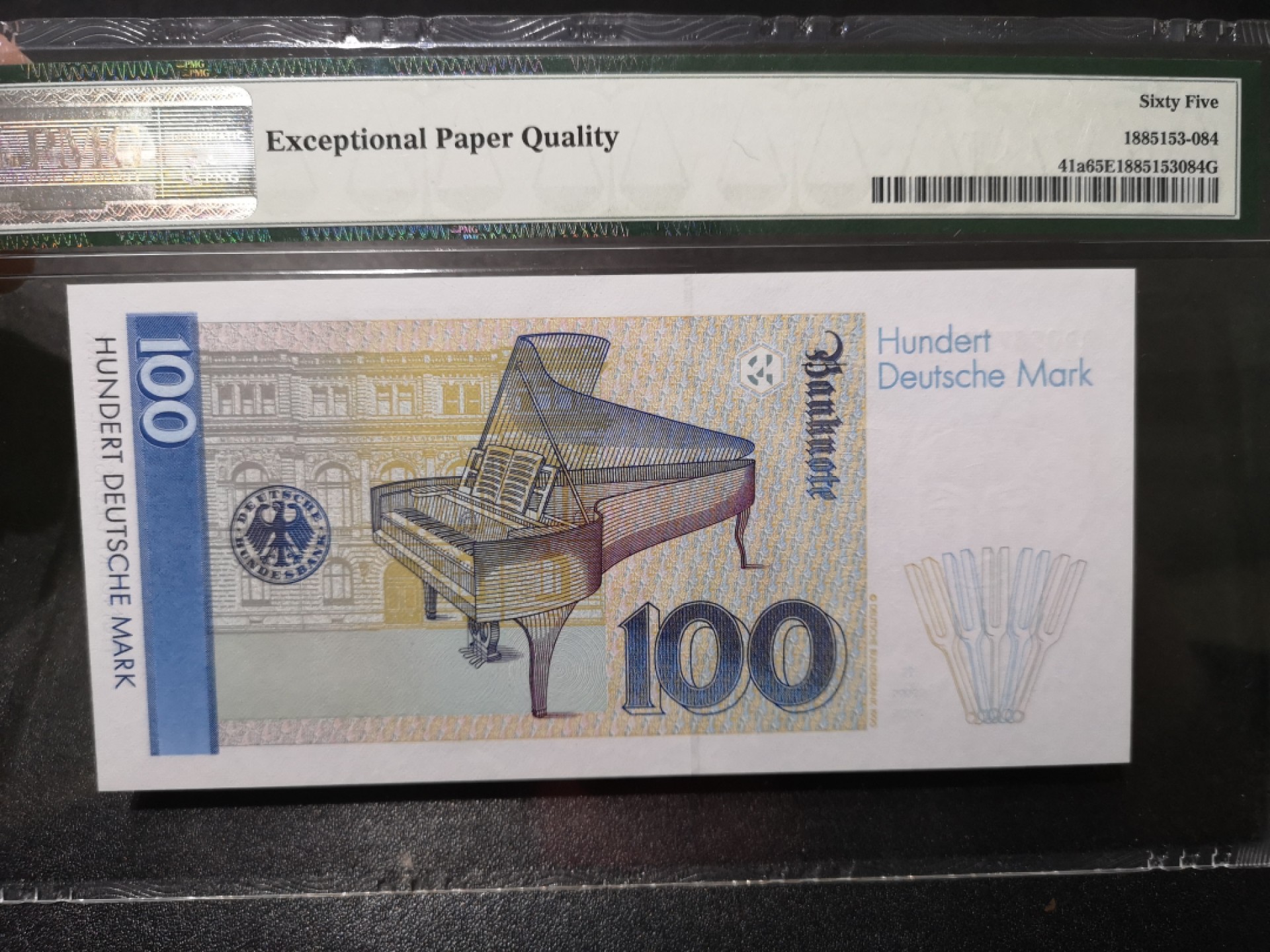 《外钞收藏家》第一百六十四期拍卖（本期100件） 1989年德国100马克 克拉拉 PMG65