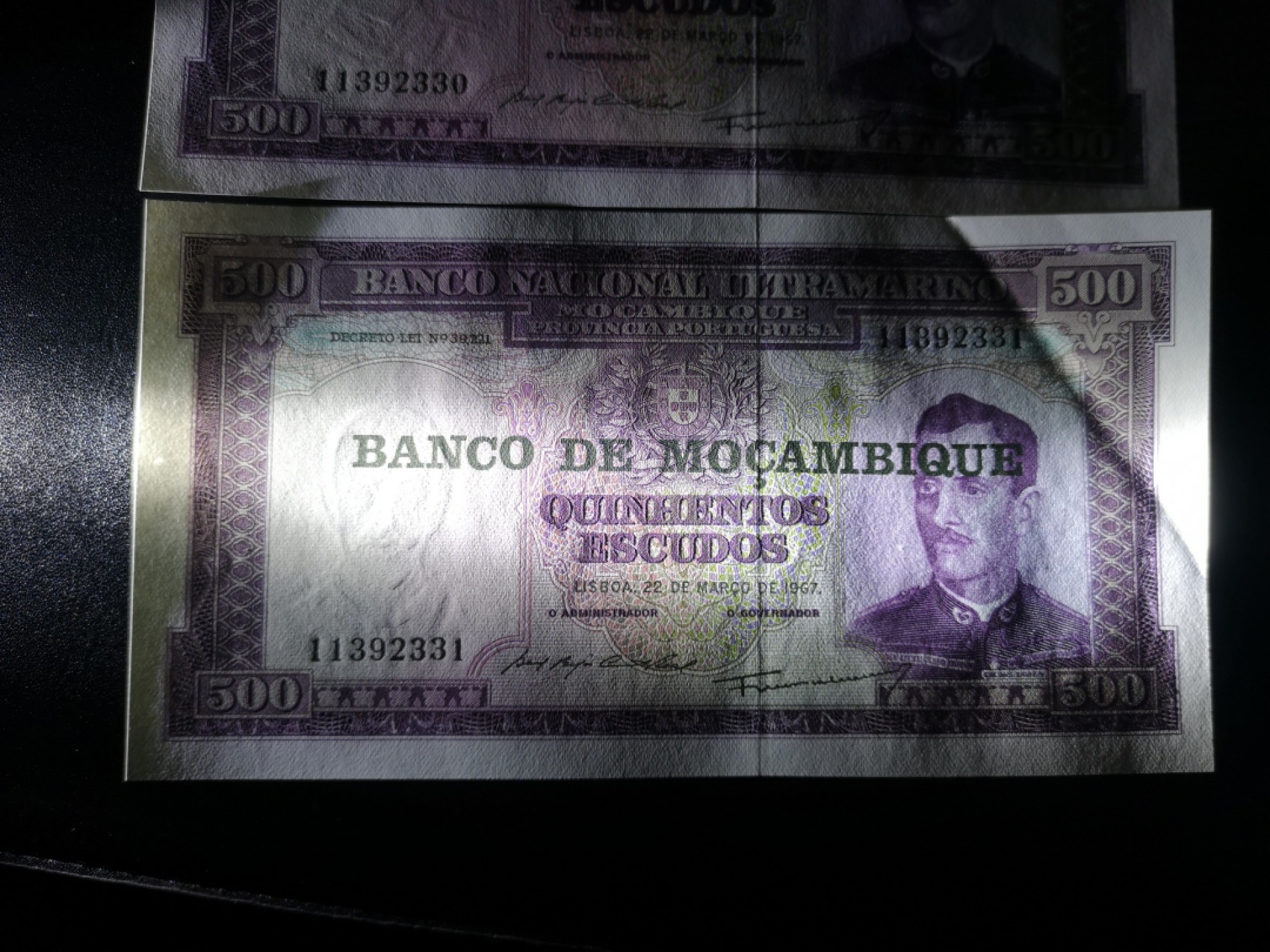 《外钞收藏家》第一百六十四期拍卖（本期100件） 莫桑比克2张一张全新 一张AU