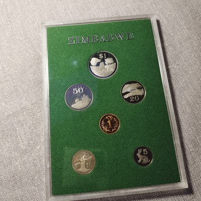 0起1加-纯粹捡漏拍-68场 - 津巴布韦1980年官方精制套币-PS1