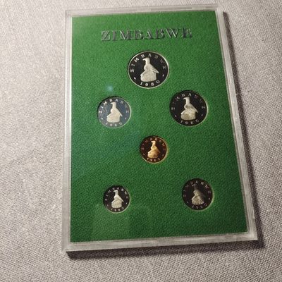 0起1加-纯粹捡漏拍-75场 - 津巴布韦1980年官方精制套币-PS1