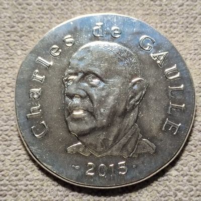 0起1加-纯粹捡漏拍-68场 - 法国2015年10欧共和国英雄系列-戴高乐-量5000