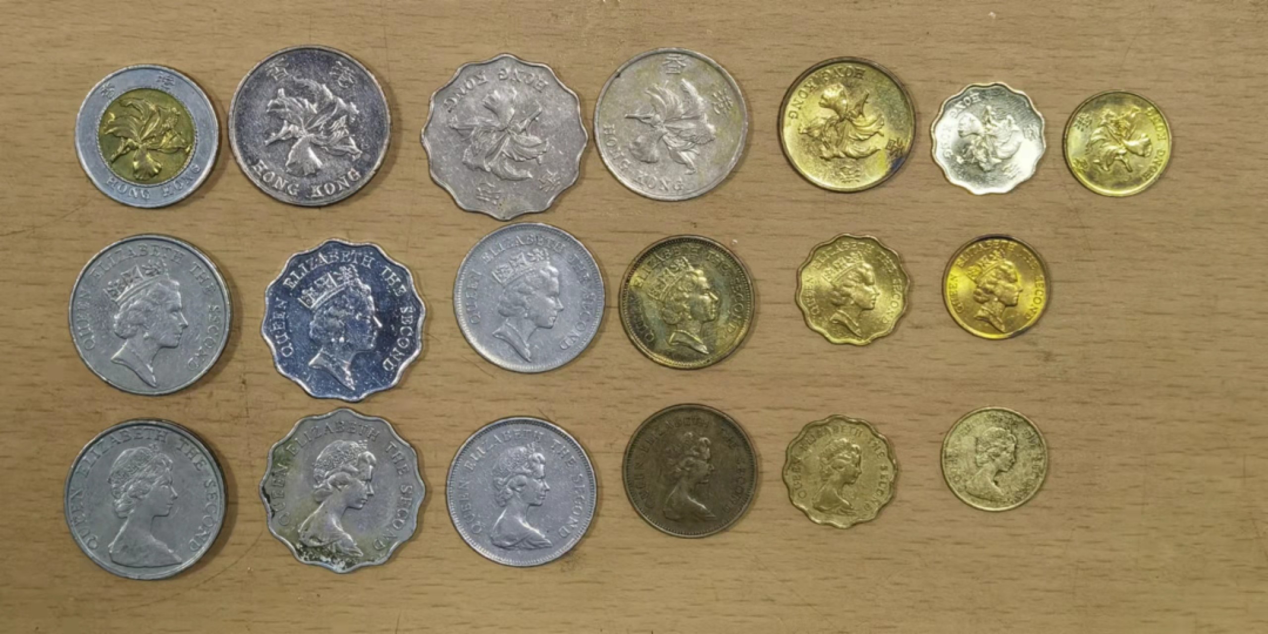 北京马甸外币专卖微拍第六十九期，外国非贵金属流通币，纪念币专场，陆续上新欢迎关注 香港三个版各一套