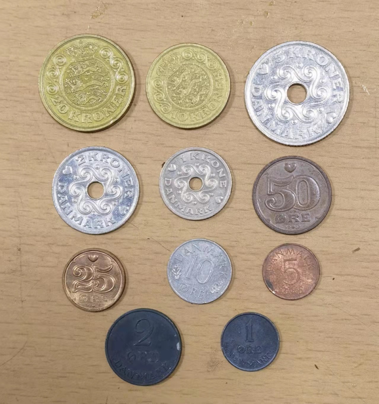 北京马甸外币专卖微拍第六十九期，外国非贵金属流通币，纪念币专场，陆续上新欢迎关注 丹麦