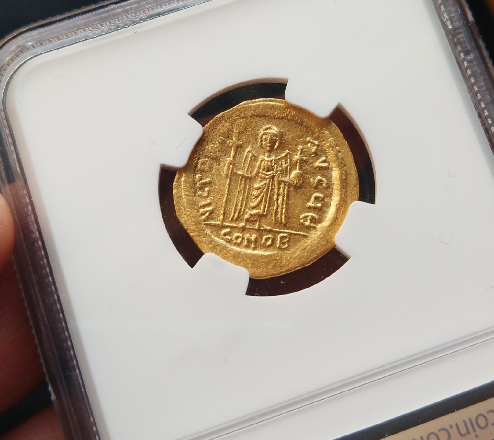 【拜占庭币】NGC评级CHAU东罗马金币拜占庭福卡斯皇帝索利多金币