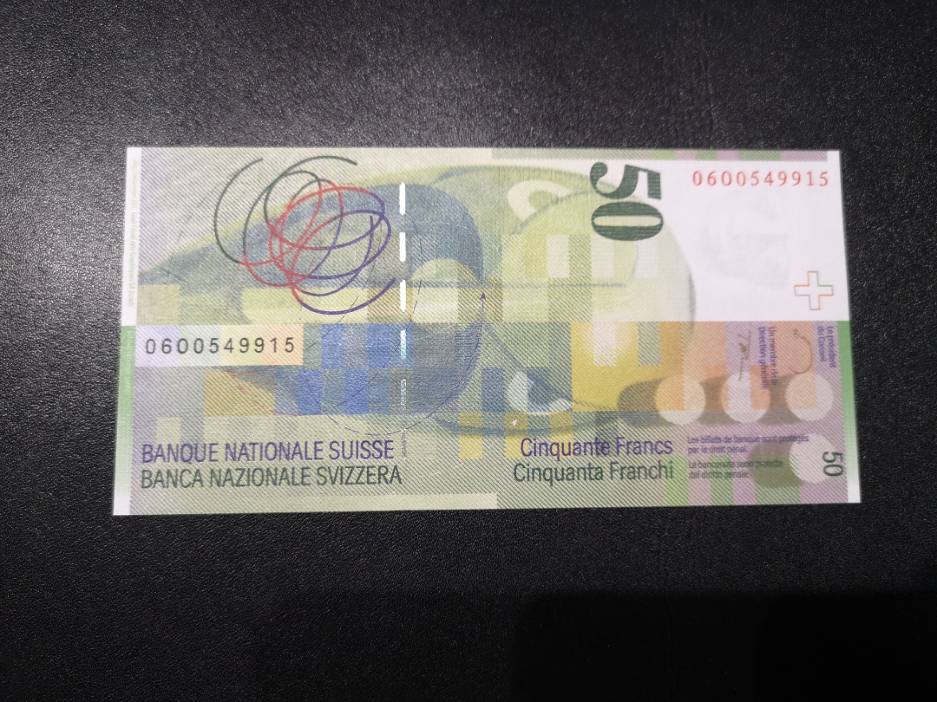 《外钞收藏家》第一百六十五期拍卖（本期80件） 2006年瑞士人像版50法郎 全新UNC