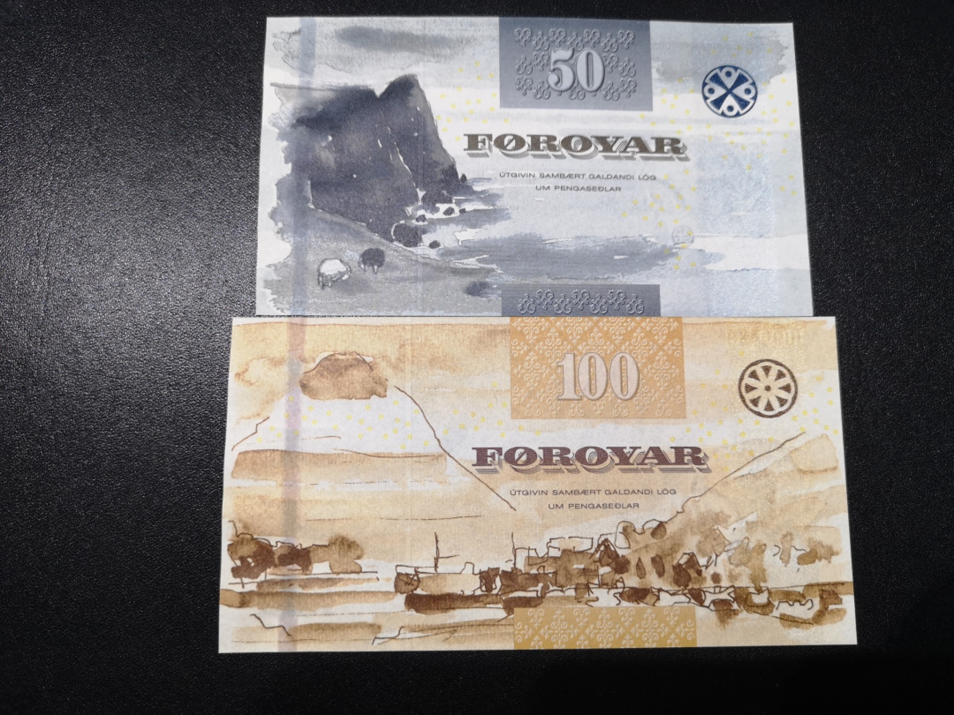 《外钞收藏家》第一百六十五期拍卖（本期80件） 法罗群岛50、100克朗 全新UNC
