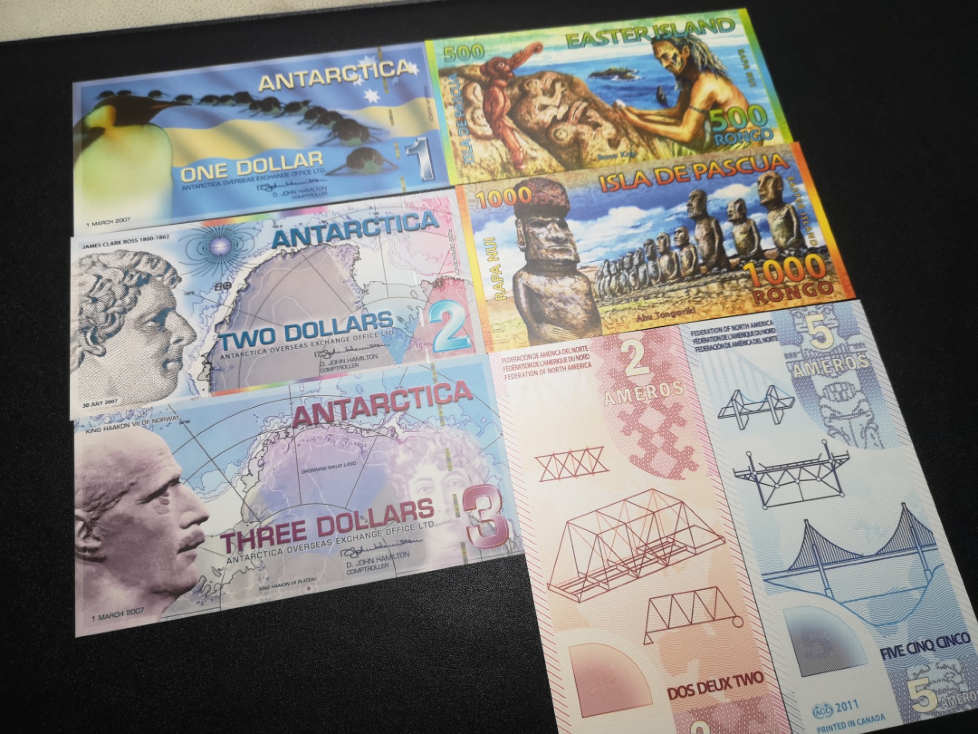 《外钞收藏家》第一百六十五期拍卖（本期80件） 精美商业钞三套 全新UNC