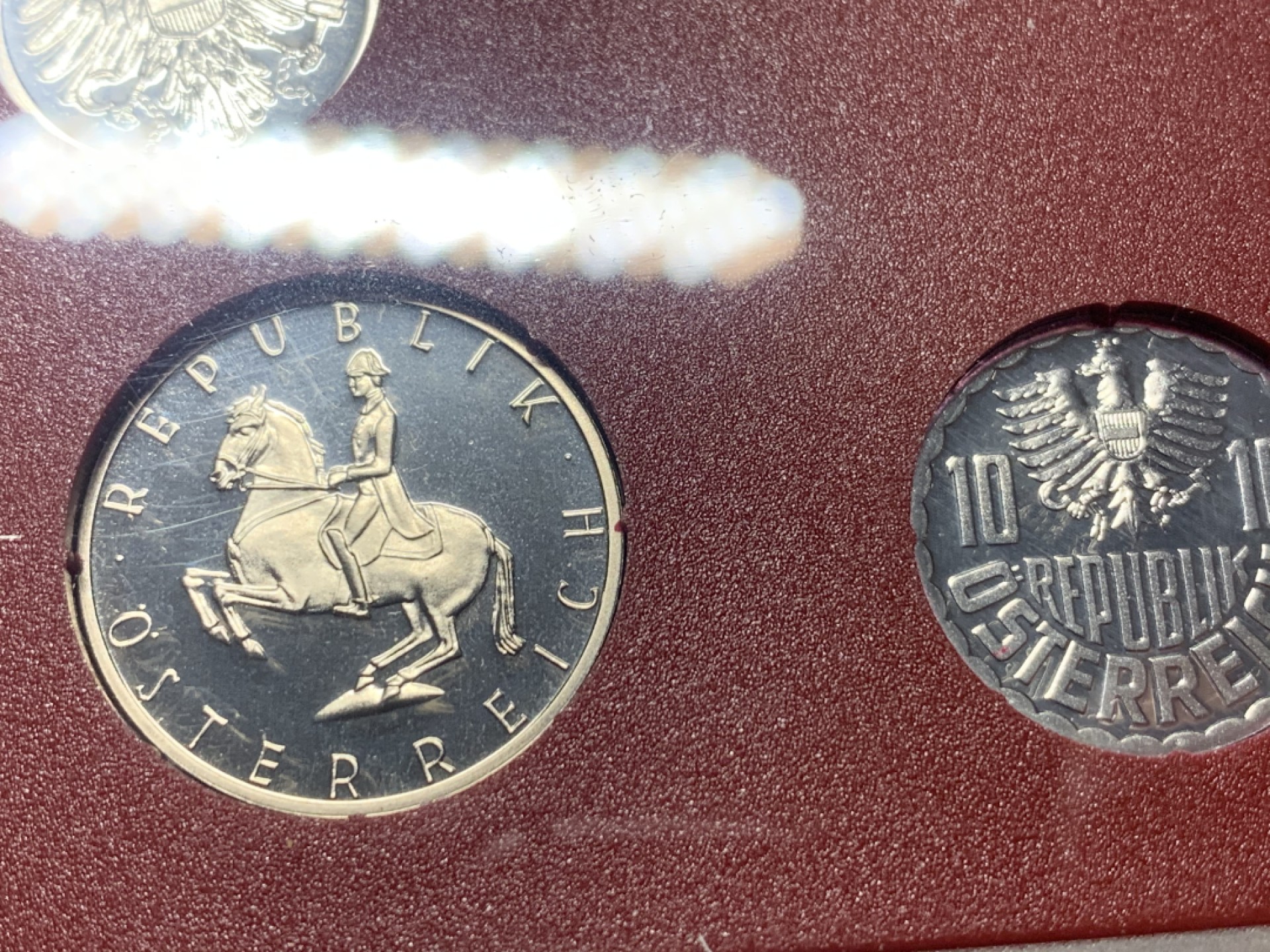 《竞宝斋》微拍-第32场-周日（全场顺丰包邮） 原封装 奥地利 1990年 8枚币 精制PROOF套币 少见