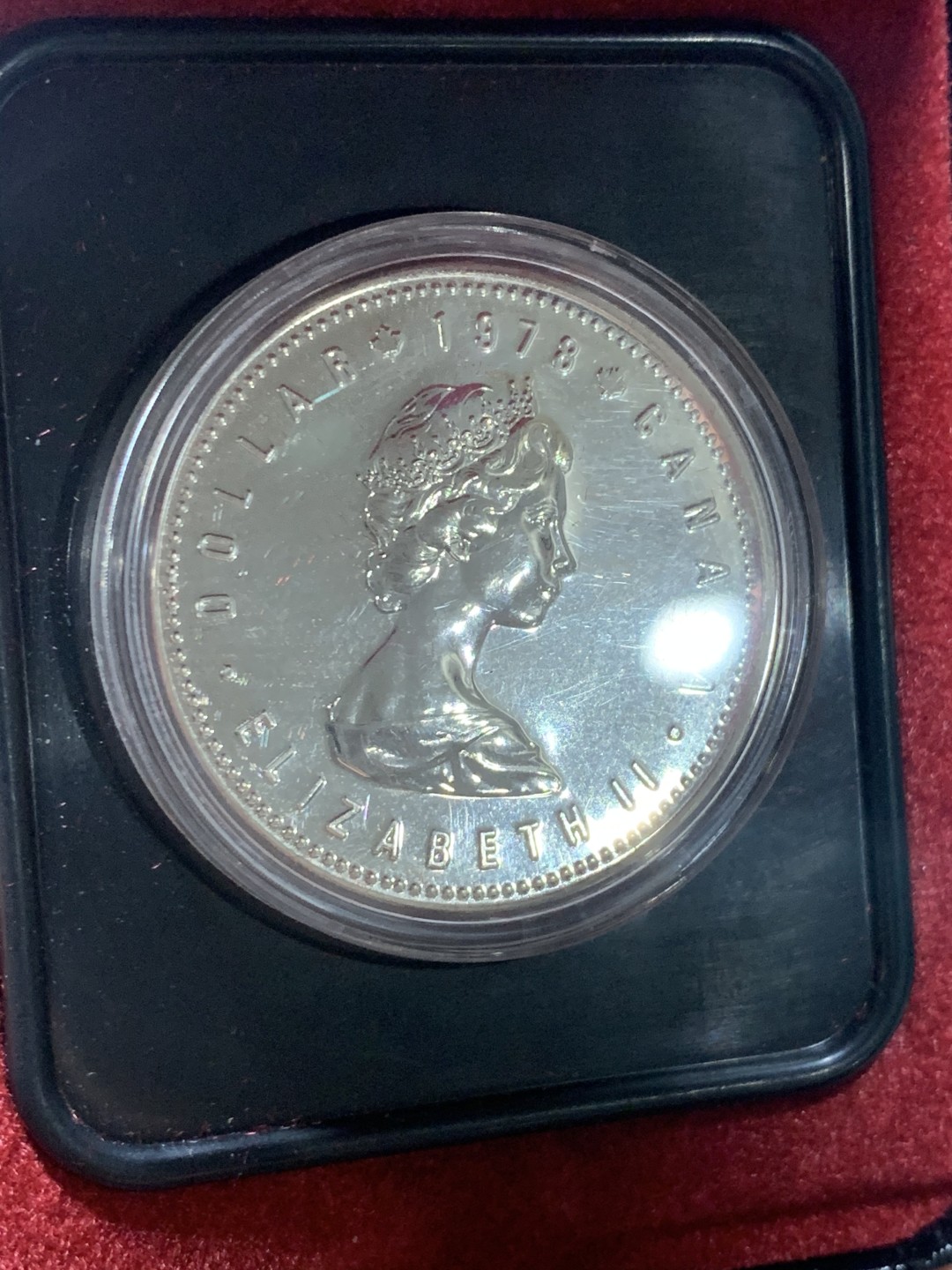 《竞宝斋》微拍-第32场-周日（全场顺丰包邮） 加拿大，1978年，原盒联邦运动会精制银币。