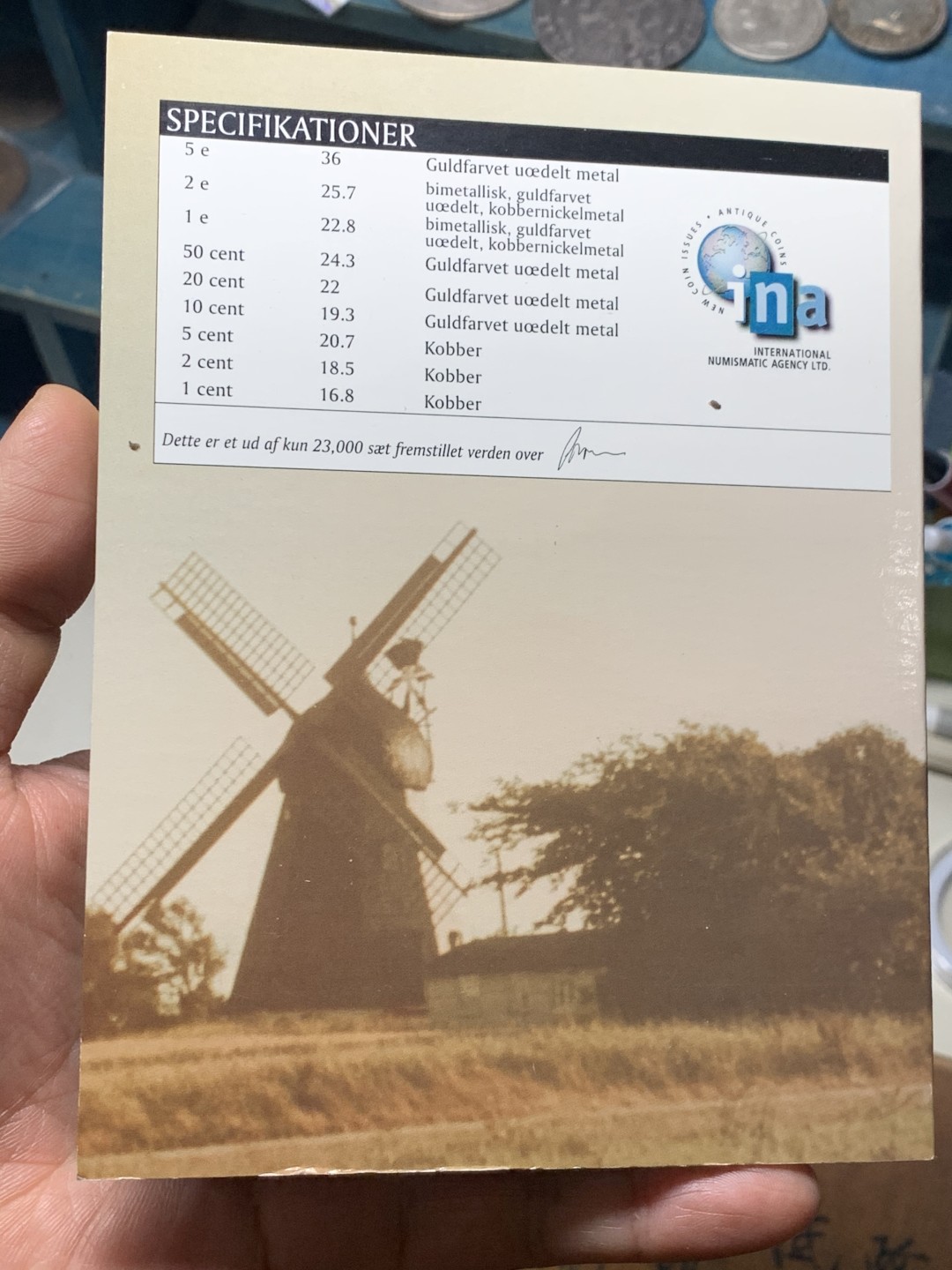 《竞宝斋》微拍-第32场-周日（全场顺丰包邮） 丹麦 2002年 欧元试铸样币 一套8枚 完美状态