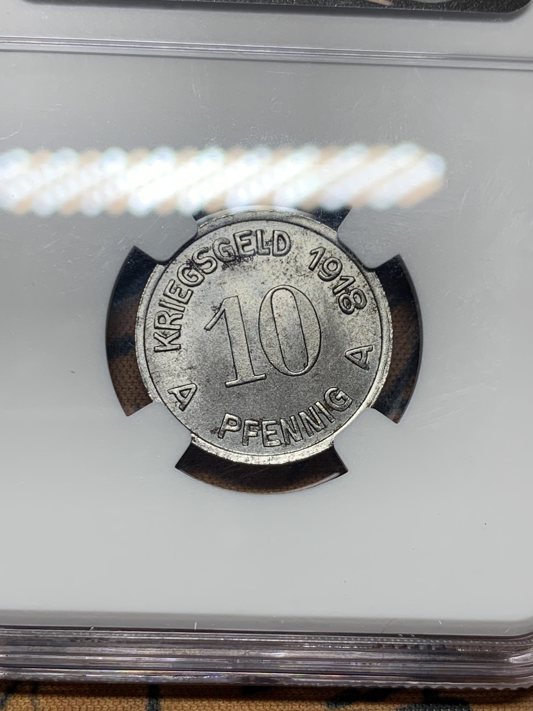 《竞宝斋》微拍-第32场-周日（全场顺丰包邮） NGC-UNC 德国 1918年 10P 掷弹兵