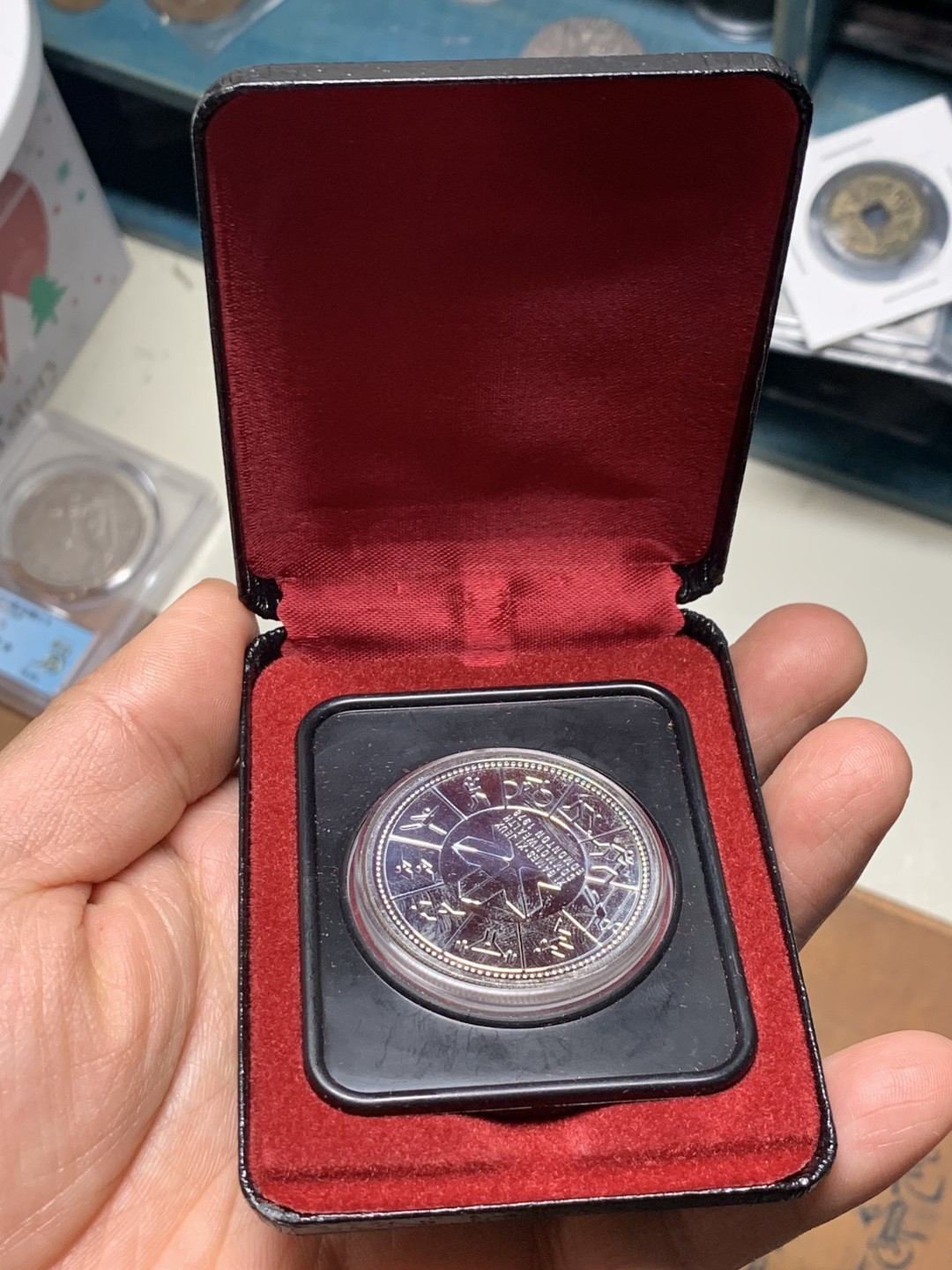 《竞宝斋》微拍-第32场-周日（全场顺丰包邮） 加拿大，1978年，原盒联邦运动会精制银币。