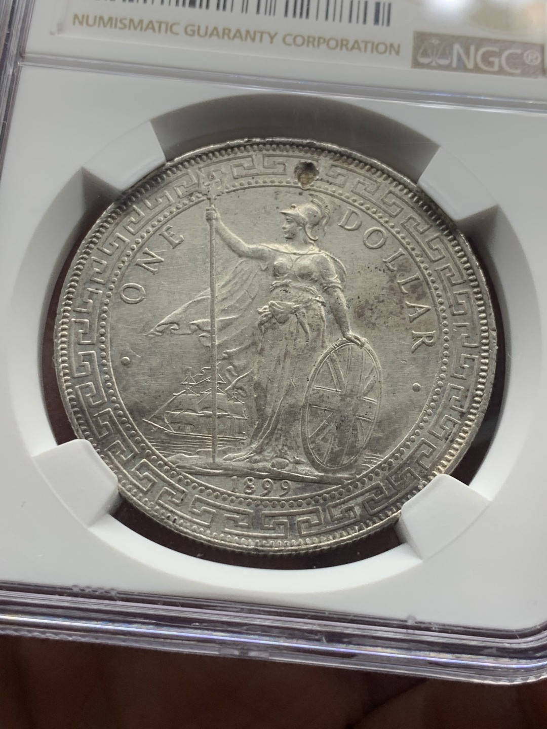 《竞宝斋》微拍-第32场-周日（全场顺丰包邮） NGC-UNC 英国 1899-B年 站洋1元 大银币