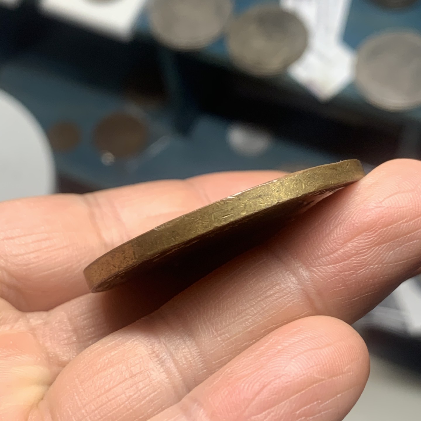 《竞宝斋》微拍-第32场-周日（全场顺丰包邮） 德国紧急状态镀金币 1923年 威斯特法伦10000马克 流通好品