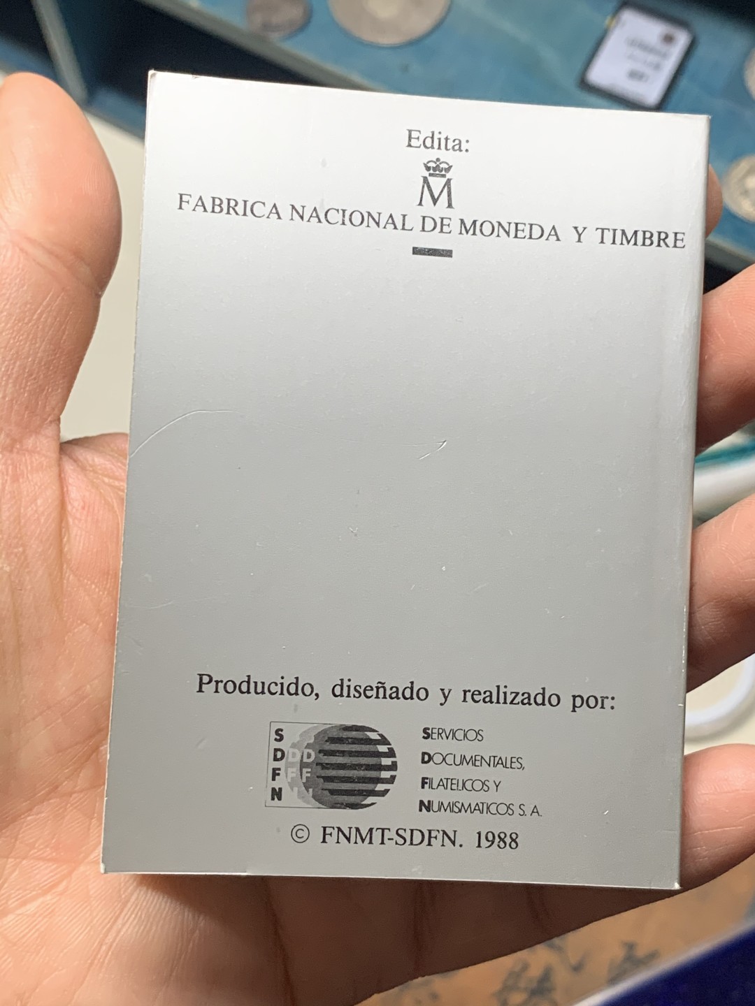 《竞宝斋》微拍-第32场-周日（全场顺丰包邮） 原盒证书 西班牙1987年 6枚套 样币和章 其中2枚样币是925银 少见