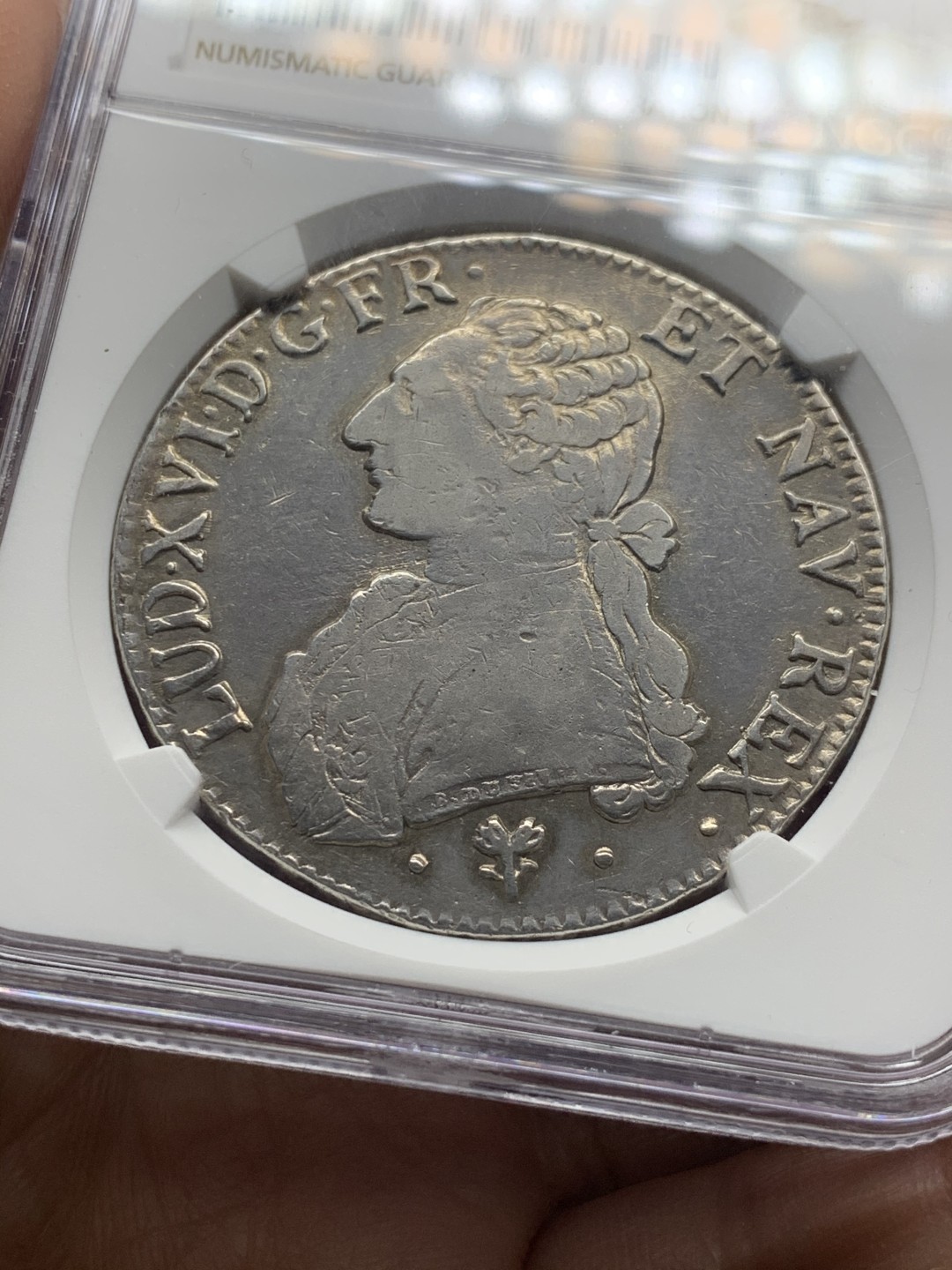 《竞宝斋》微拍-第32场-周日（全场顺丰包邮） NGC-FINE 法国 1788-L年 路易十六 1埃居 大银币 低评