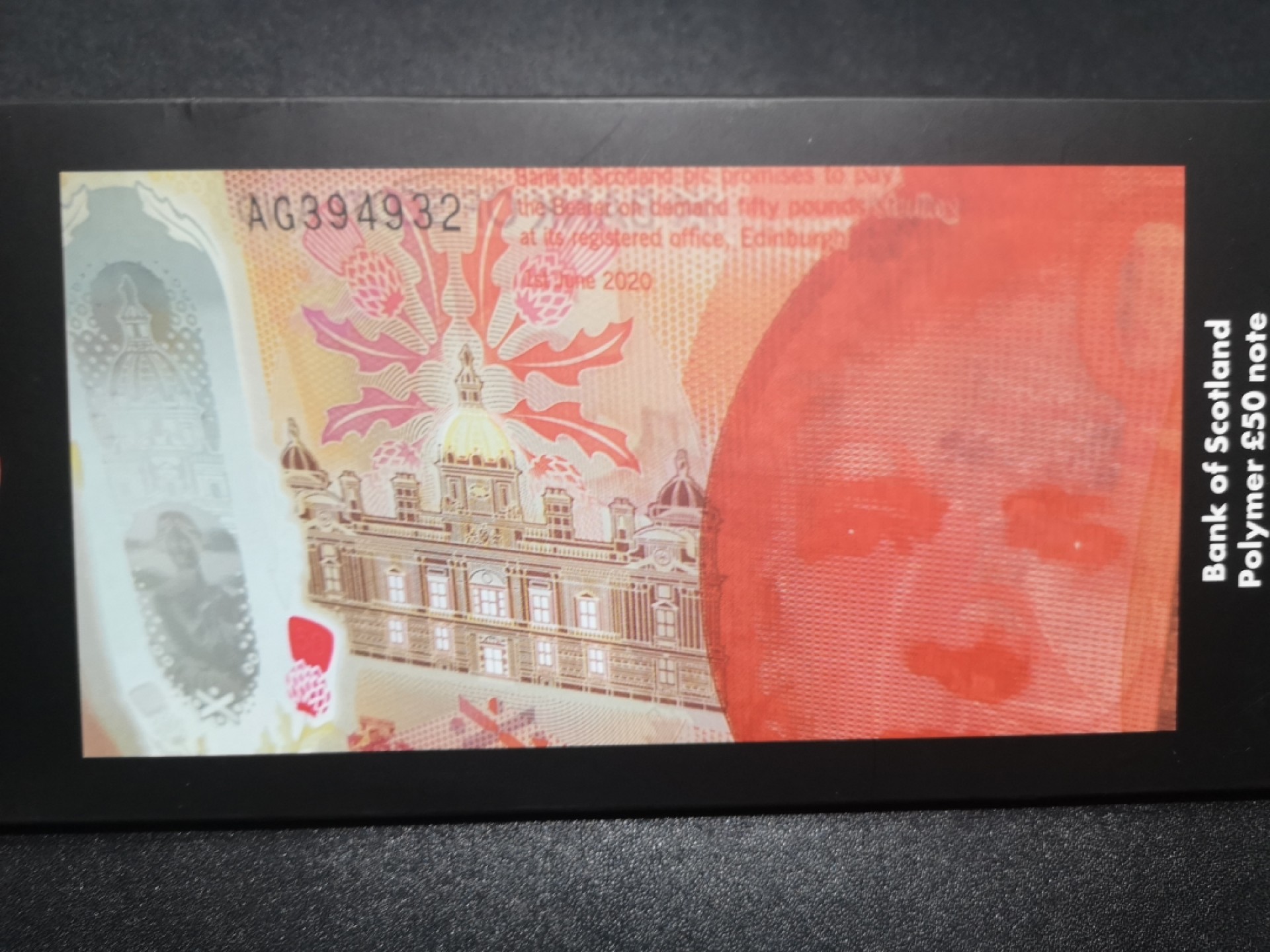 《外钞收藏家》第一百六十五期拍卖（本期80件） 苏格兰银行50镑 首发冠百位号 精装册