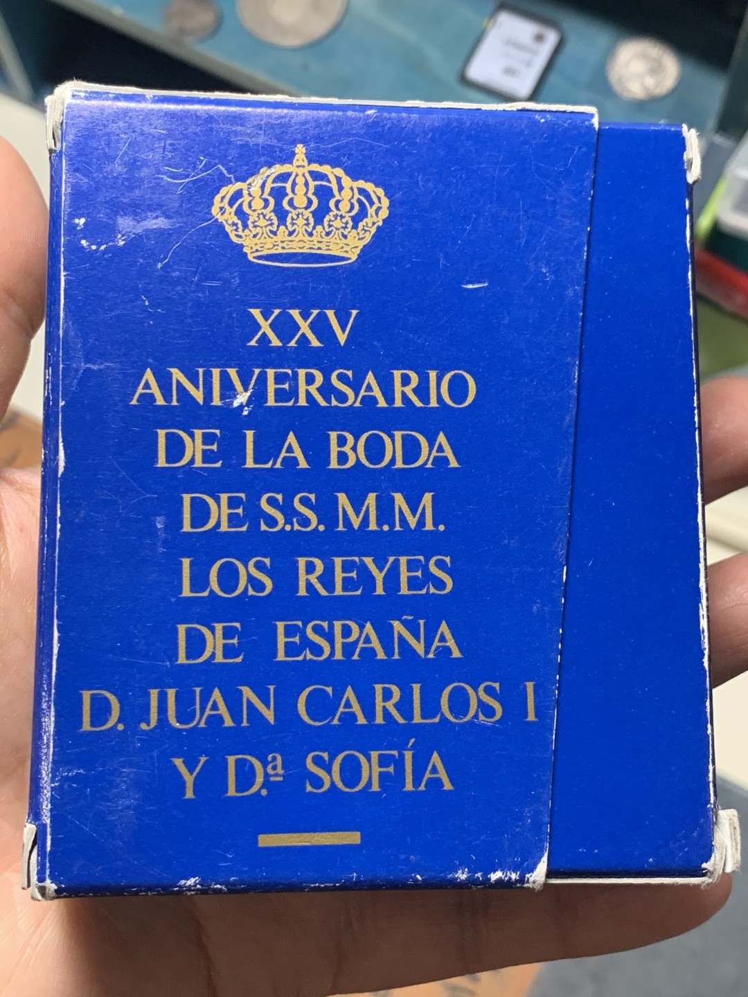 《竞宝斋》微拍-第32场-周日（全场顺丰包邮） 原盒证书 西班牙1987年 6枚套 样币和章 其中2枚样币是925银 少见