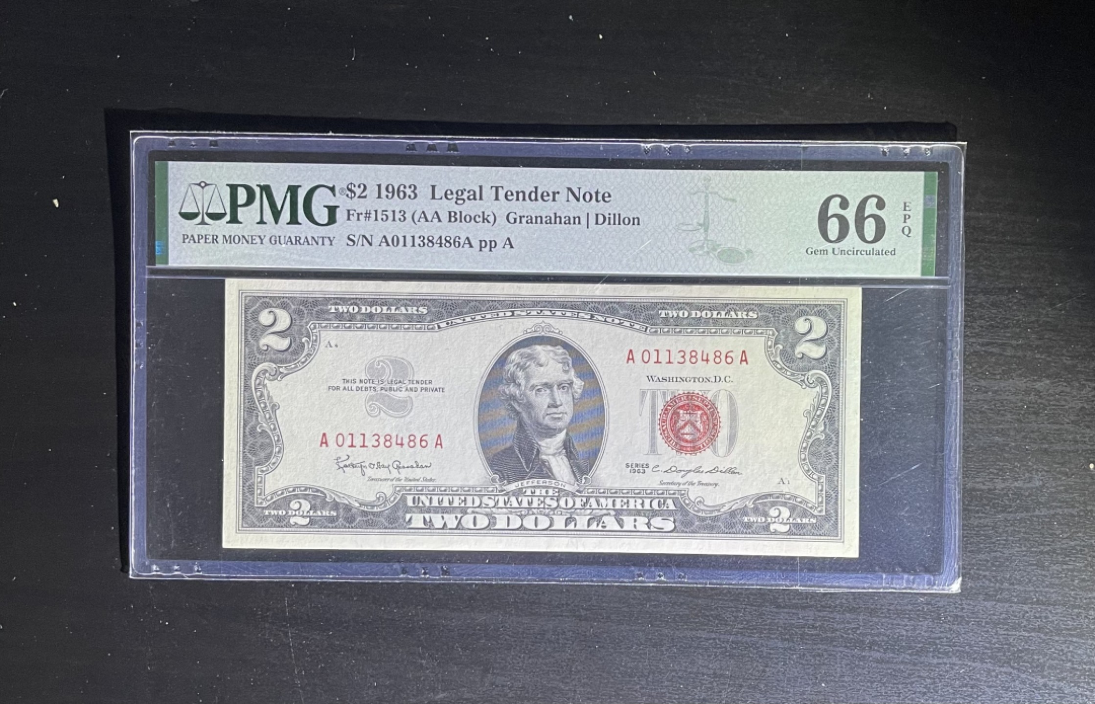 【丑猫0220】今晚7点整，自动“快拍” 63年红库2美元AAA