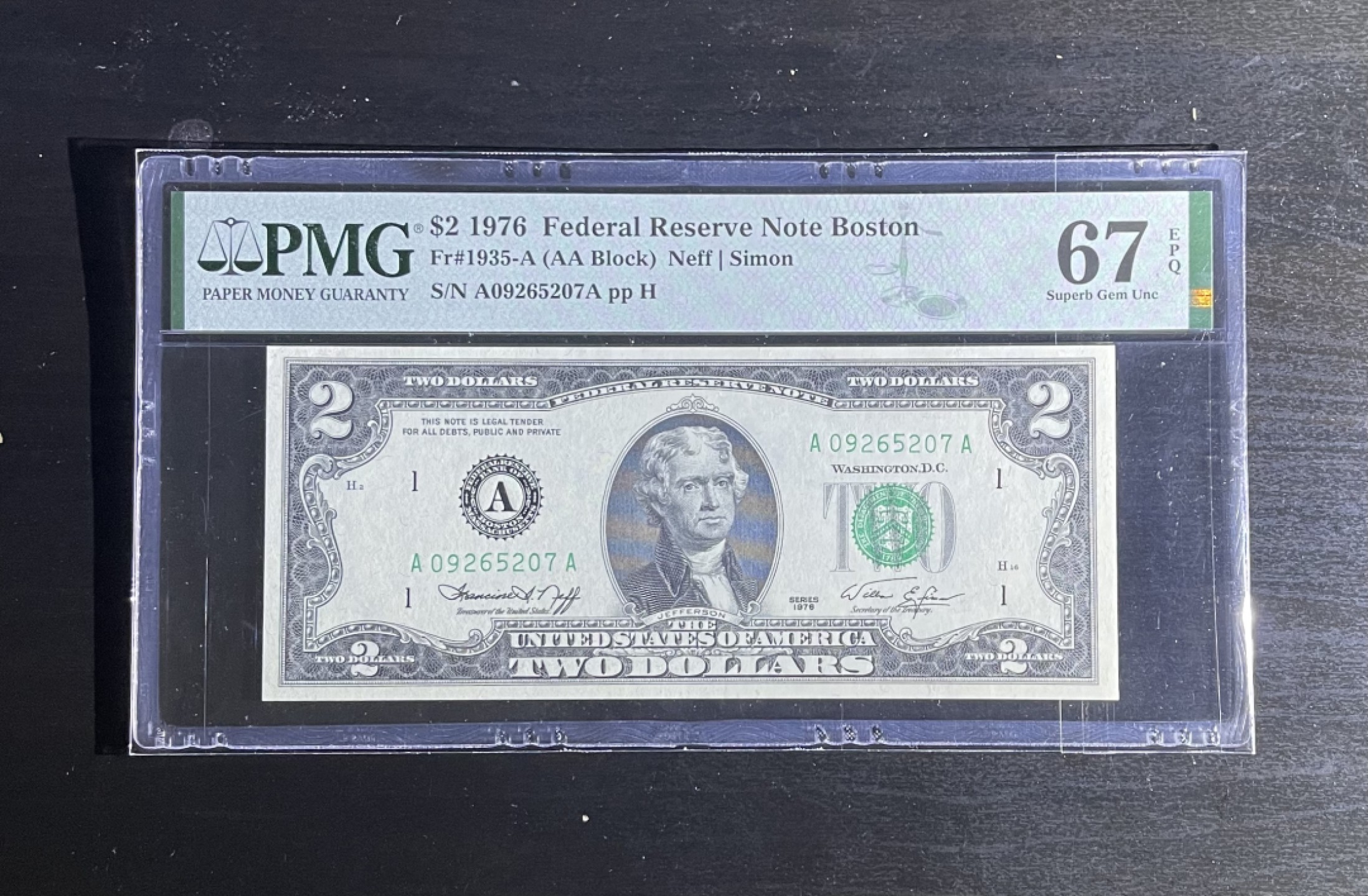 【丑猫0220】今晚7点整，自动“快拍” 1976年AA冠2美元(亚军分)