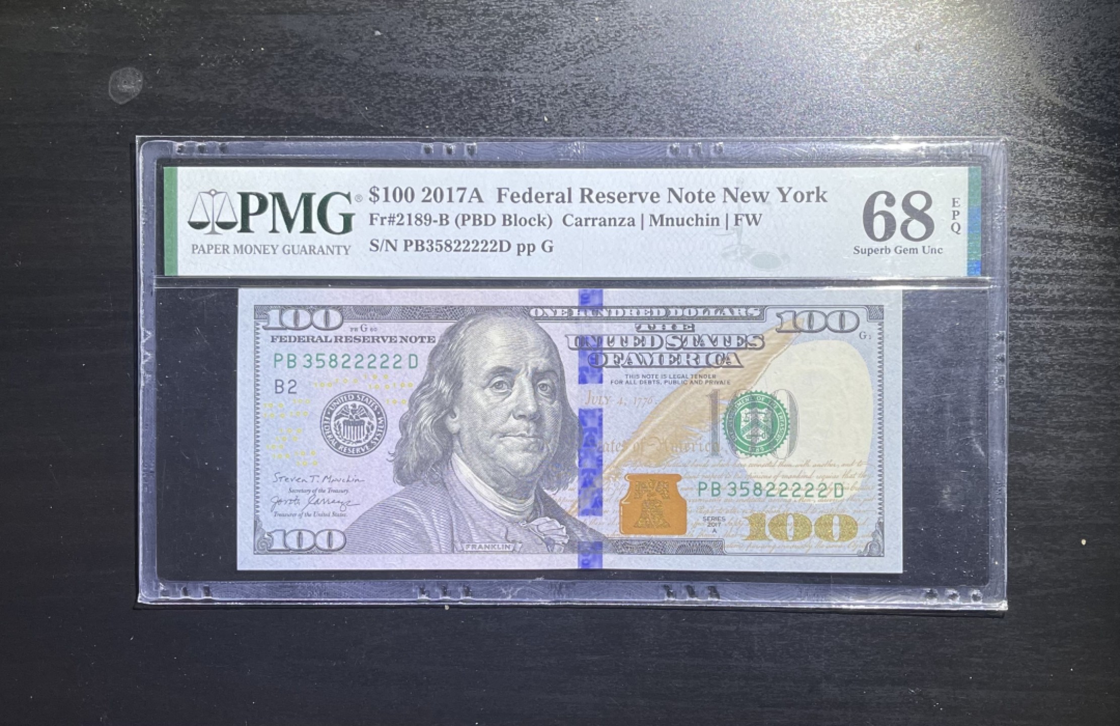 【丑猫0220】今晚7点整，自动“快拍” 100美元无47老虎号22222(亚军分)